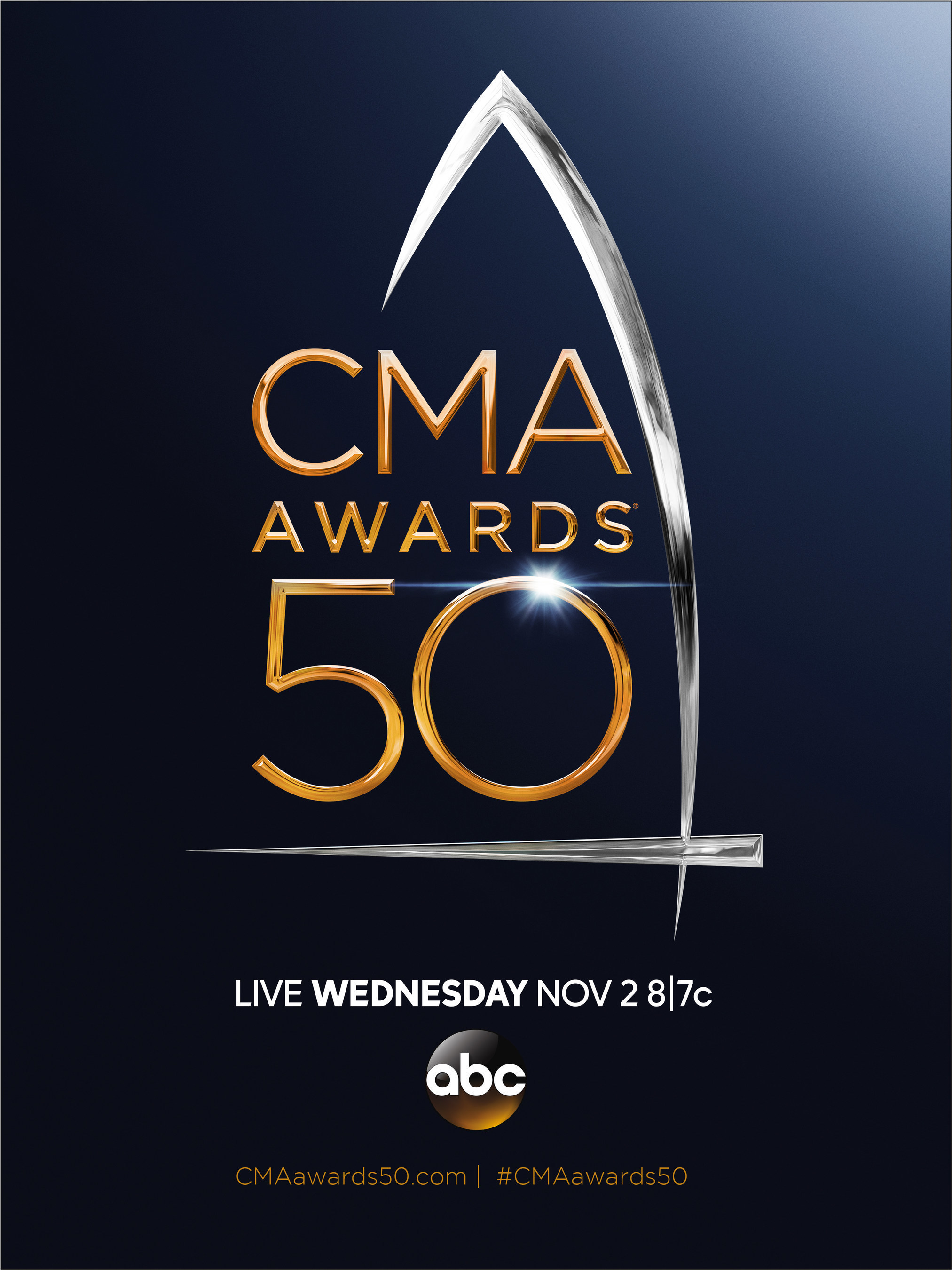 "The 50th Annual CMA Awards" will broadcast live from the Bridgestone Arena in Nashville Wednesday, Nov. 2 on the ABC Television Network. CREDIT: CMA