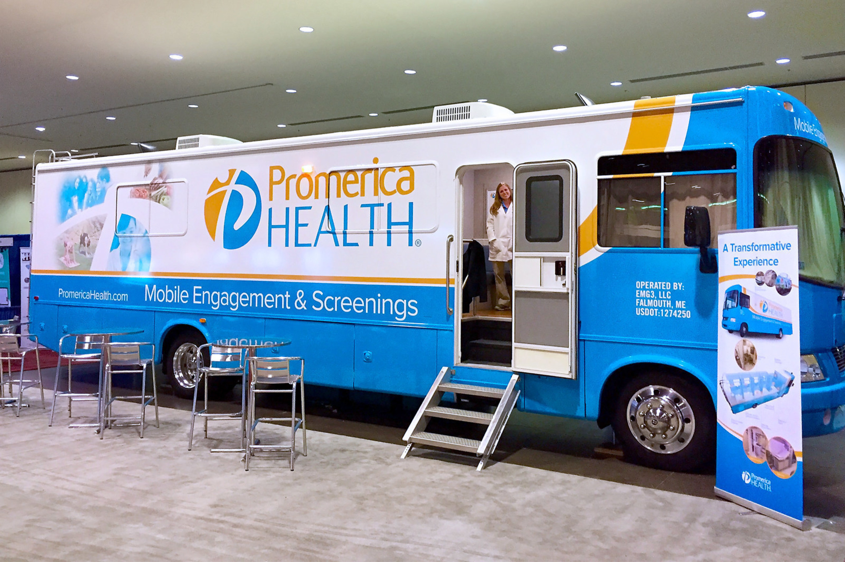Employers interested in an on-site demonstration of the Promerica Health Mobile Health Unit or more information about health screening offerings should contact Keri Seitz, Vice President Compliance & Communications, at 207-828-4700 or seitzk@promericahealth.com.