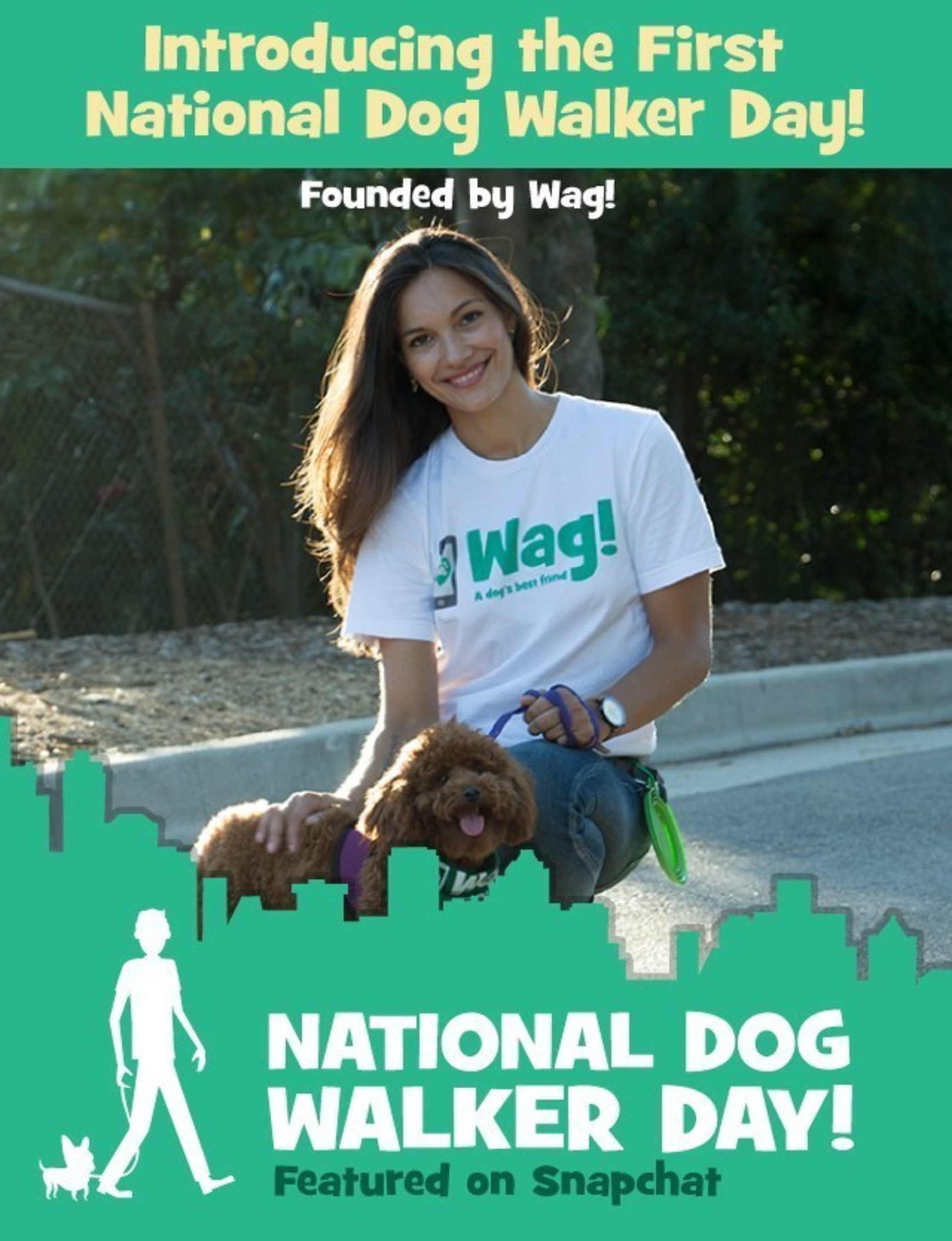 September 8 is the first annual National Dog Walker Appreciation Day, founded by Wag!, the on-demand dog walking app.