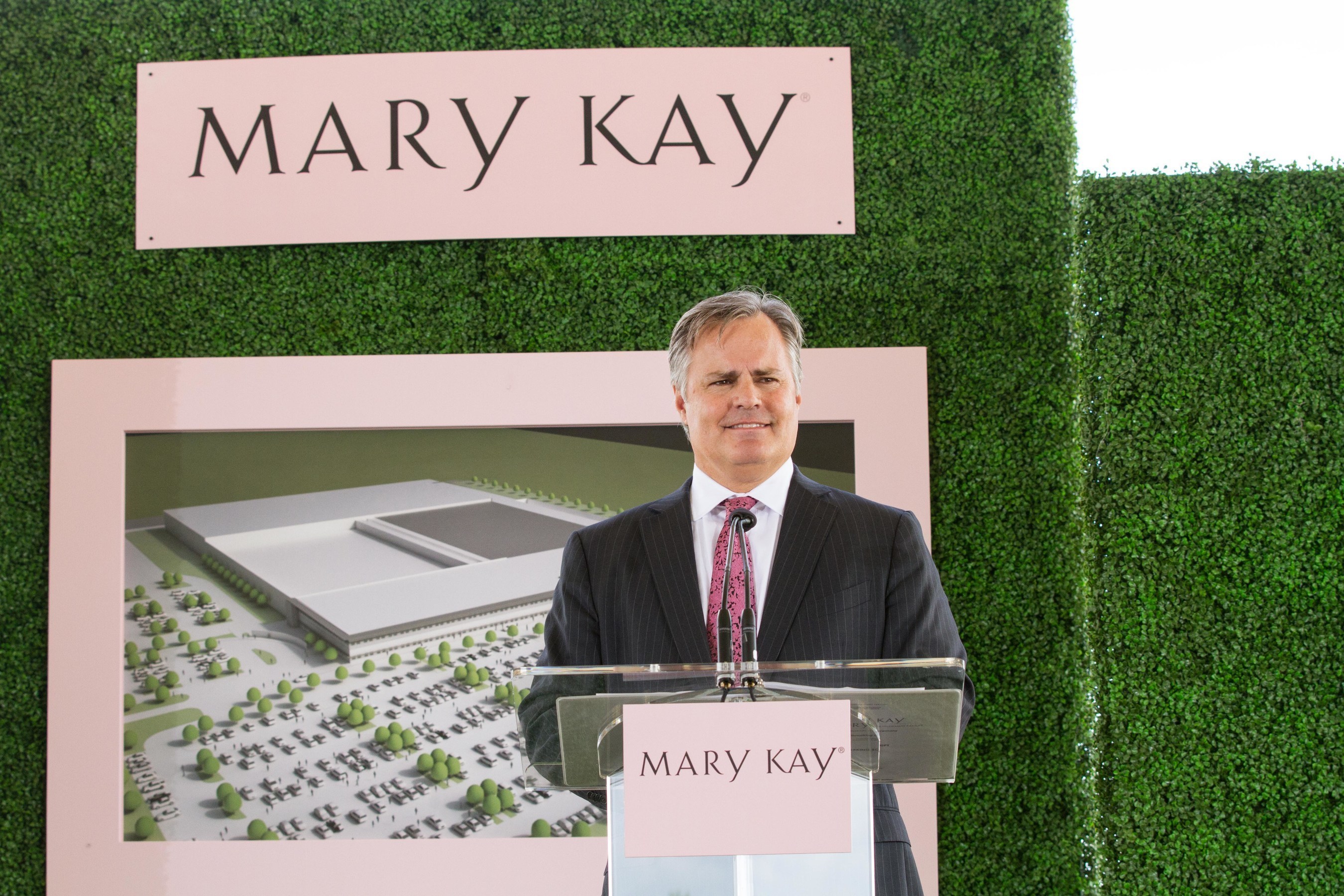 Exactly 53 years to the day after Mary Kay Ash launched her dream company from a small Dallas storefront, Mary Kay Inc. is breaking ground on a new 480,000 square foot U.S.-based global manufacturing and research and development facility located on a 26.2 acre plot of land in Lewisville, Texas. David Holl, Mary Kay Inc. President and CEO announces the $125 million investment to support the company's future needs in producing skin care, color cosmetics and fragrances for more than 3.5 million Mary Kay Independent Beauty Consultants in more than 35 countries.