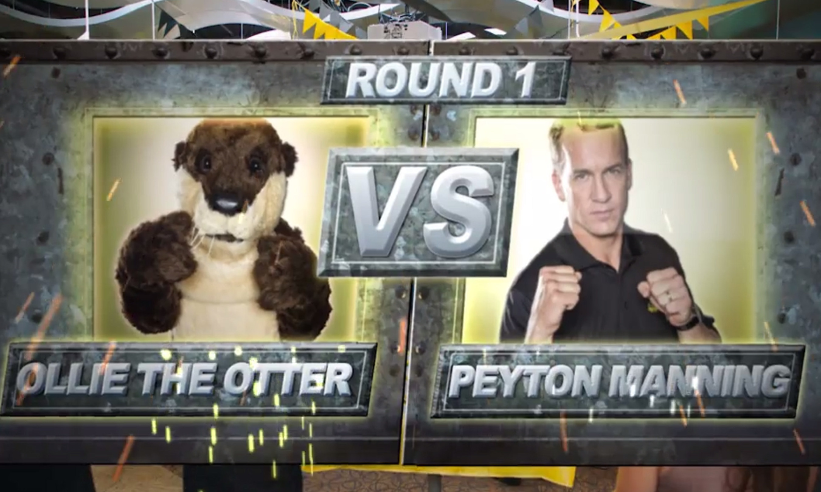 Former quarterback, Peyton Manning goes head to head with former spokesperson Ollie the Otter in a series of ads airing on ESPN Sept. 16 through Oct. 31