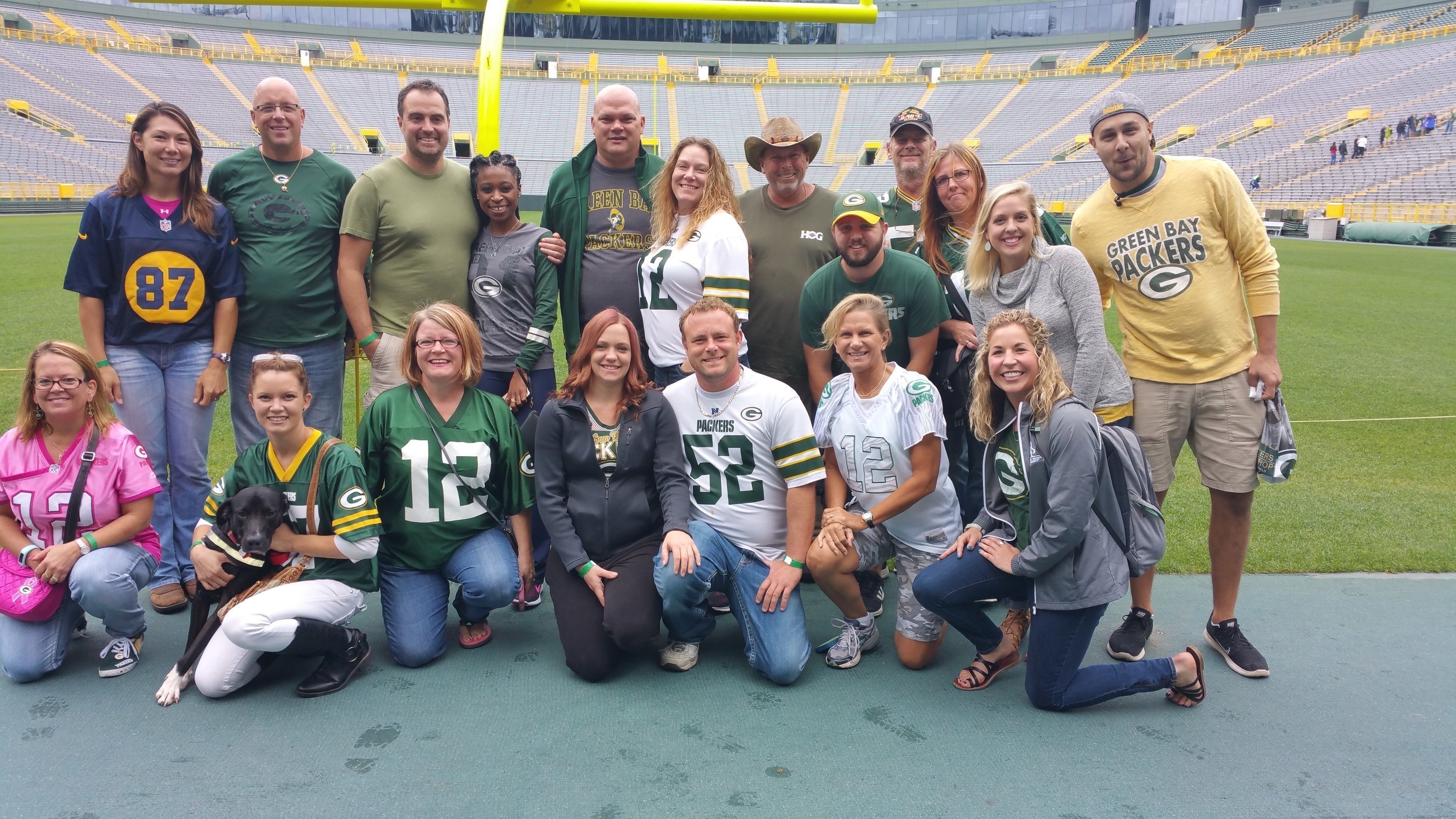 A group of veterans joined Wounded Warrior Project for a guided tour of Lambeau Field, home of the Green Bay Packers.