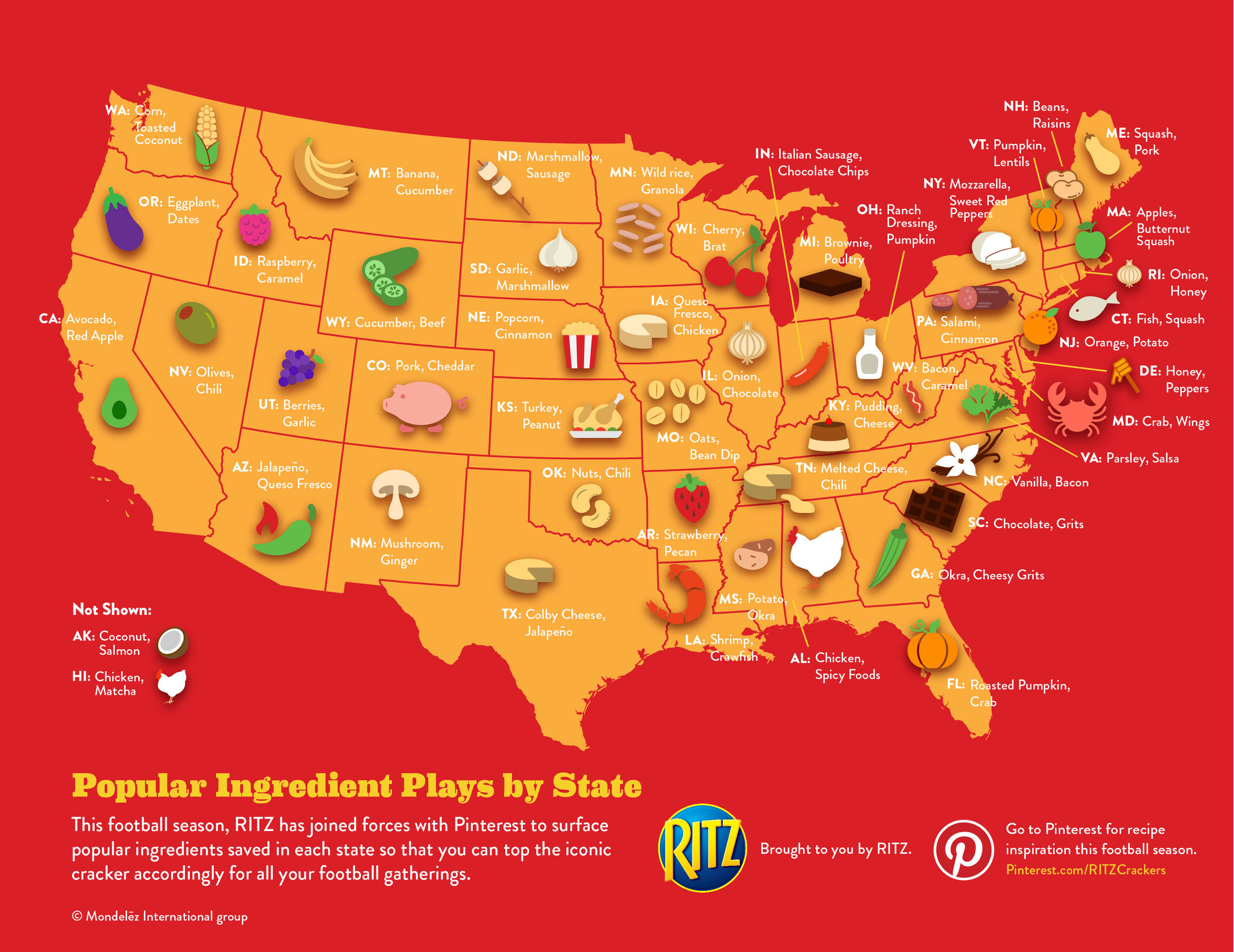 Popular Ingredient Plays by State, Brought to You by RITZ
