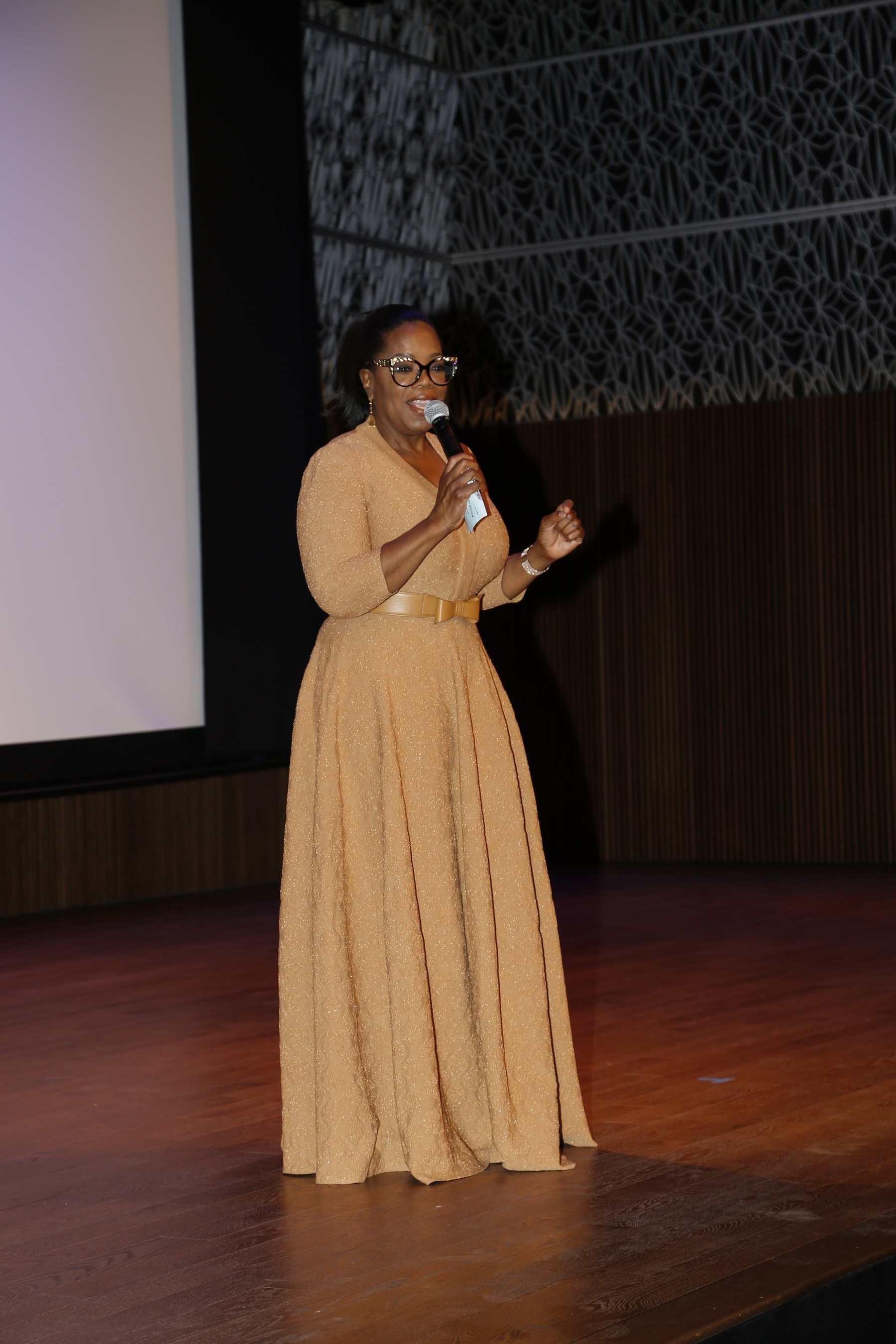 Oprah Winfrey addresses the National Museum of African American History and Culture After Party with Moët Hennessy