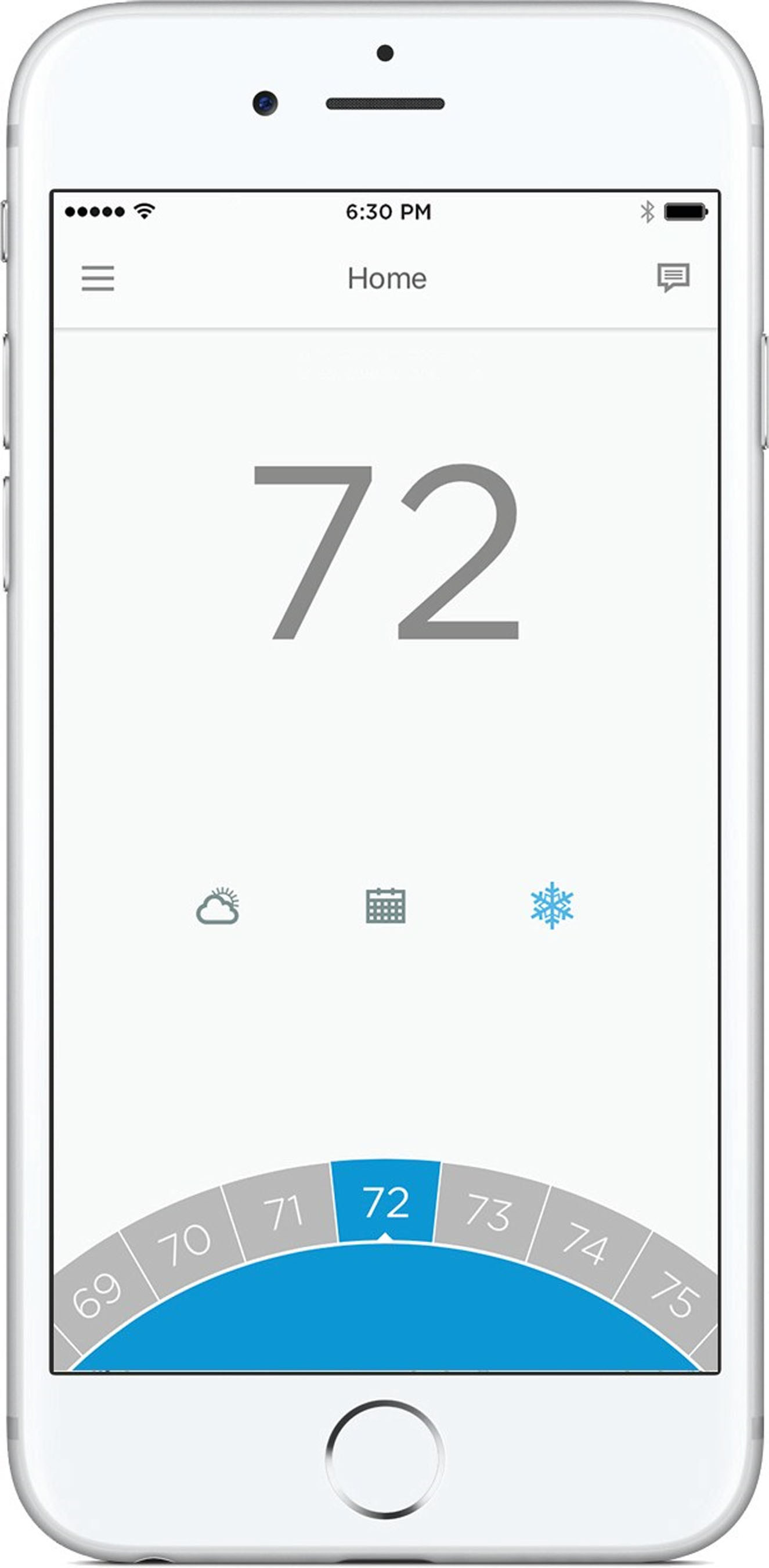 The Honeywell Lyric app, for the new Honeywell Lyric T5 Wi-Fi Thermostat.