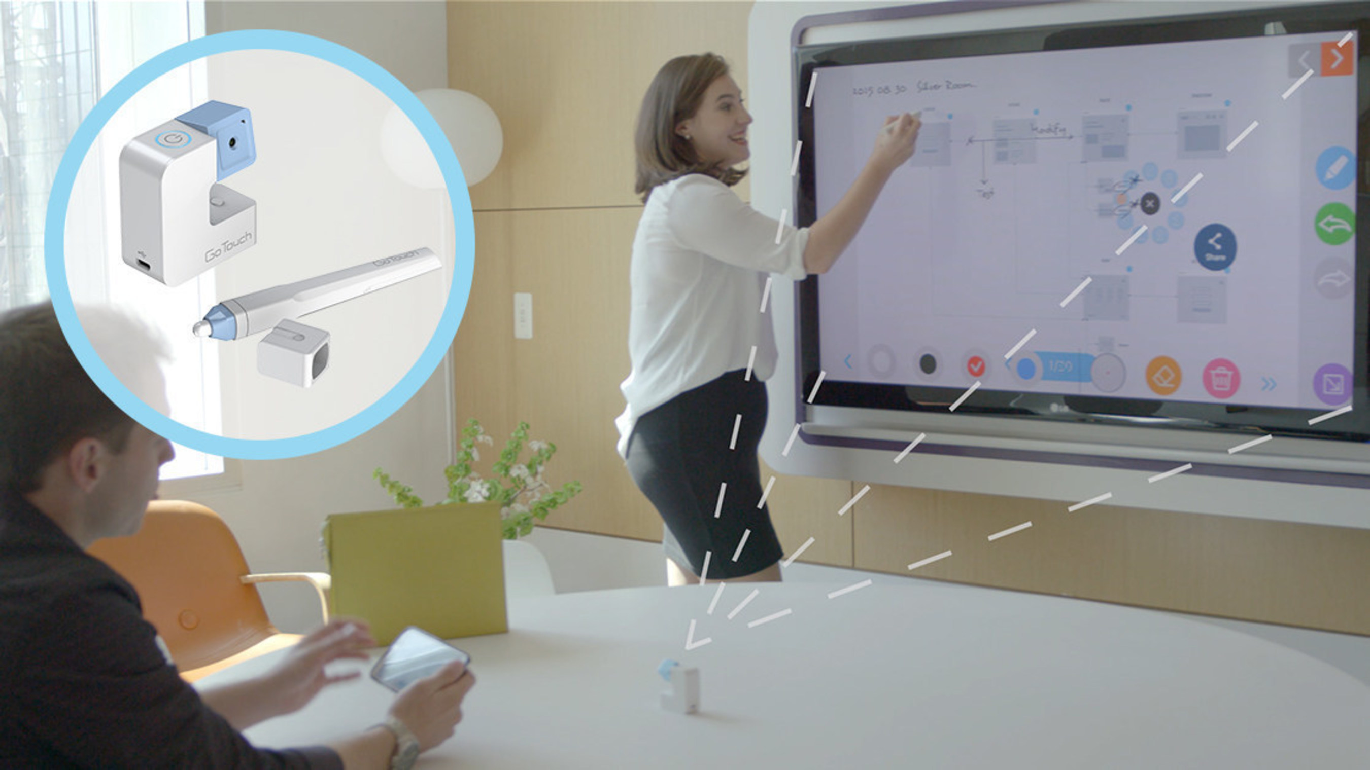 GoTouch Launches on Kickstarter, Turns Any TV Into an Interactive Whiteboard in 50 Seconds