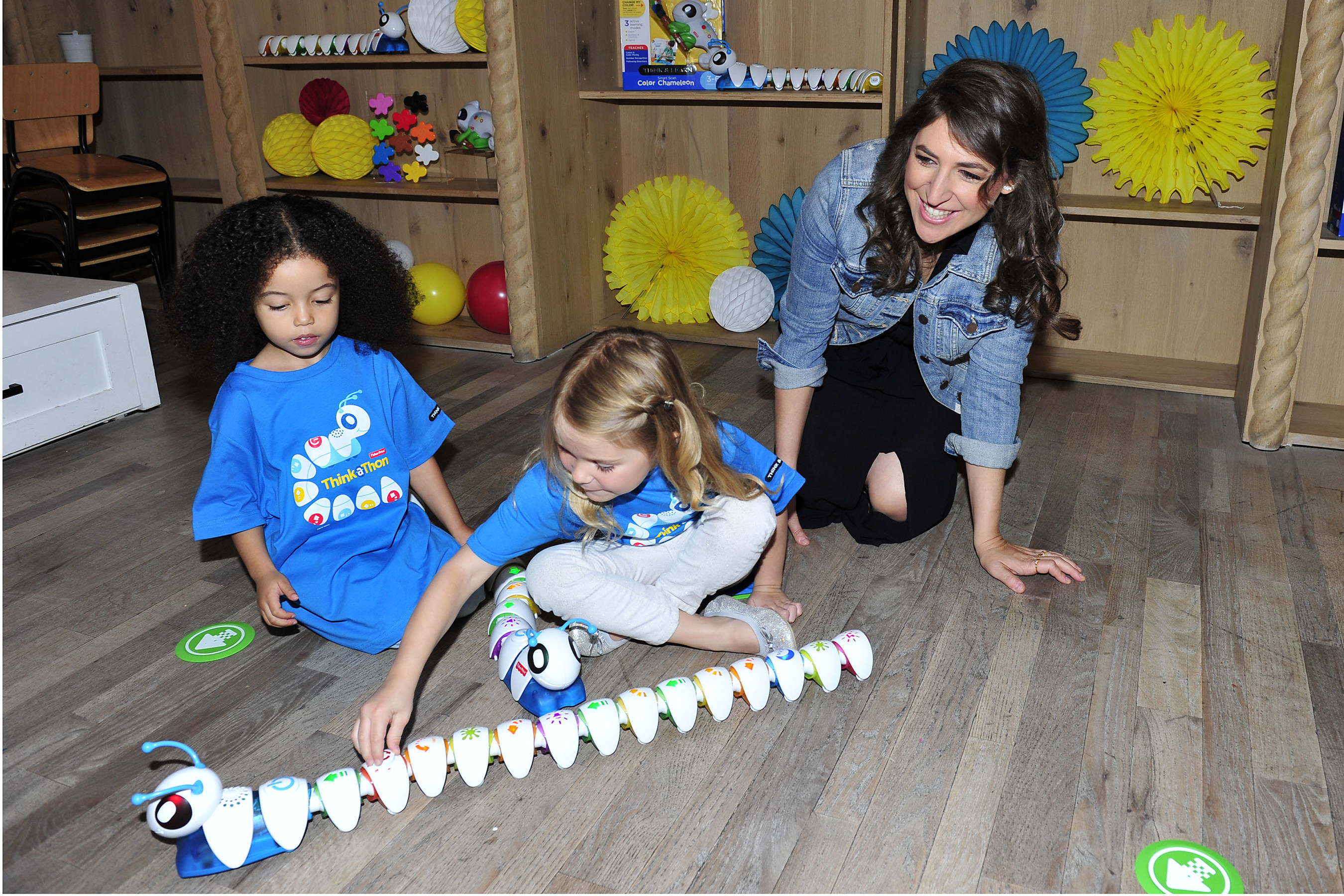 September 27, 2016 - STEM advocate, actress, and mom Mayim Bialik, hosts  the Fisher-Price Think-a-Thon event in Los Angeles, inviting preschoolers to learn through active play with the new Think & Learn line.