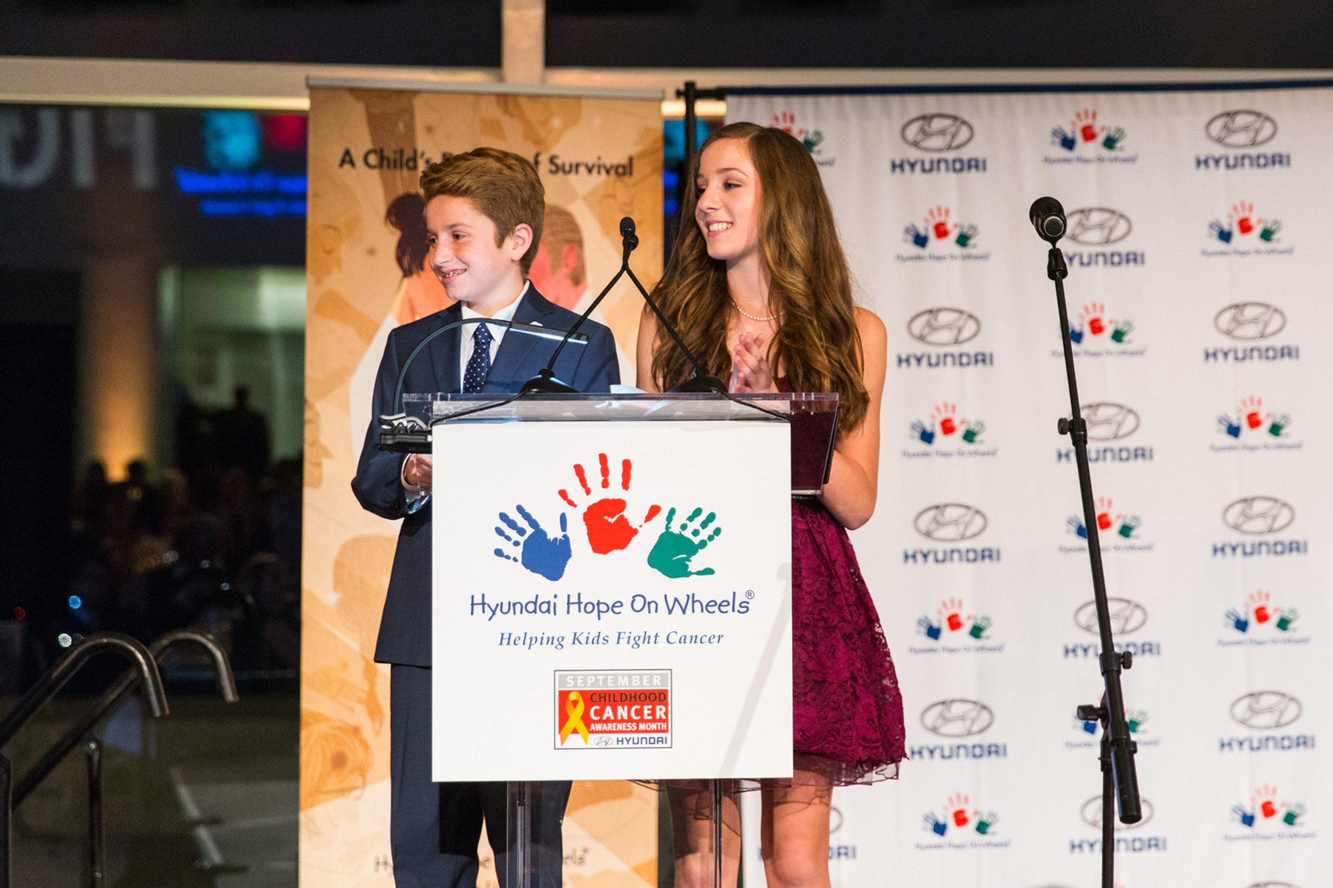 National Youth Ambassadors, Ryan Darby and Hannah Adams, Address the Celebration of Life Gala