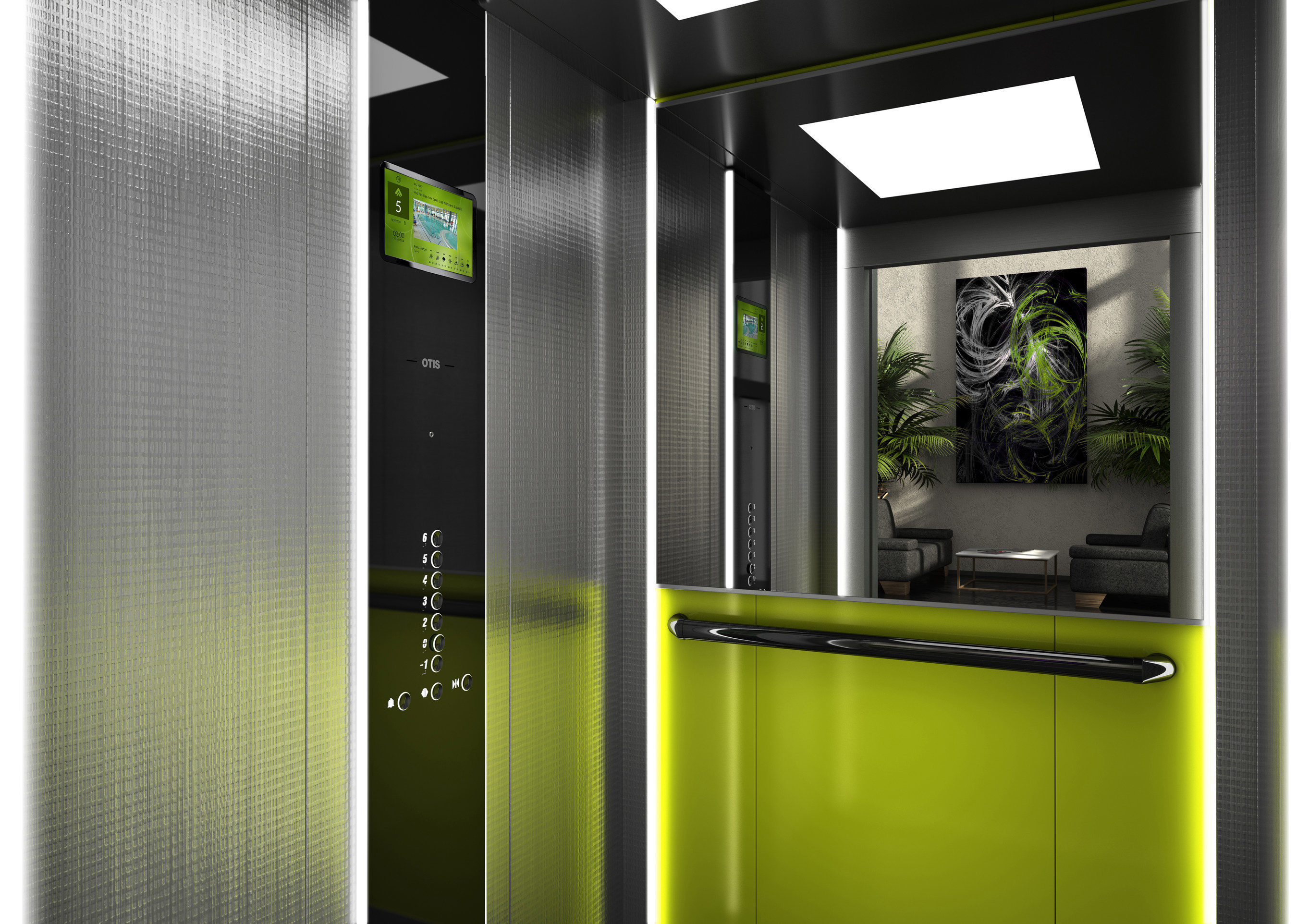 In addition to increased connectivity, the New Gen2 elevator also features enhanced aesthetic options, providing more than 400,000 possible combinations of textures, colors, lighting and materials to fit any architectural style.