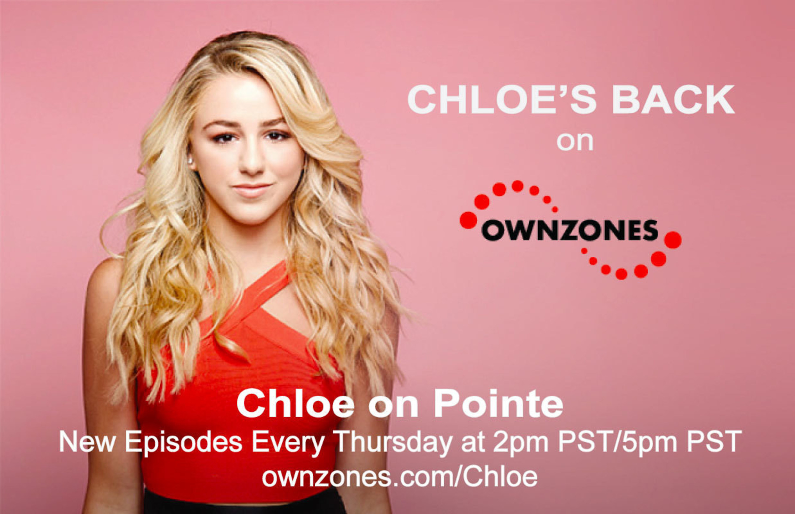 'Chloe On Pointe' only on OWNZONES Media Network. Watch for Exclusive Video Blogs, Behind-the-scenes Content, Favorite On-stage Performances and Entertaining Dance Tutorials From Reality Star and Breakout Dance Phenom, Chloe Lukasiak