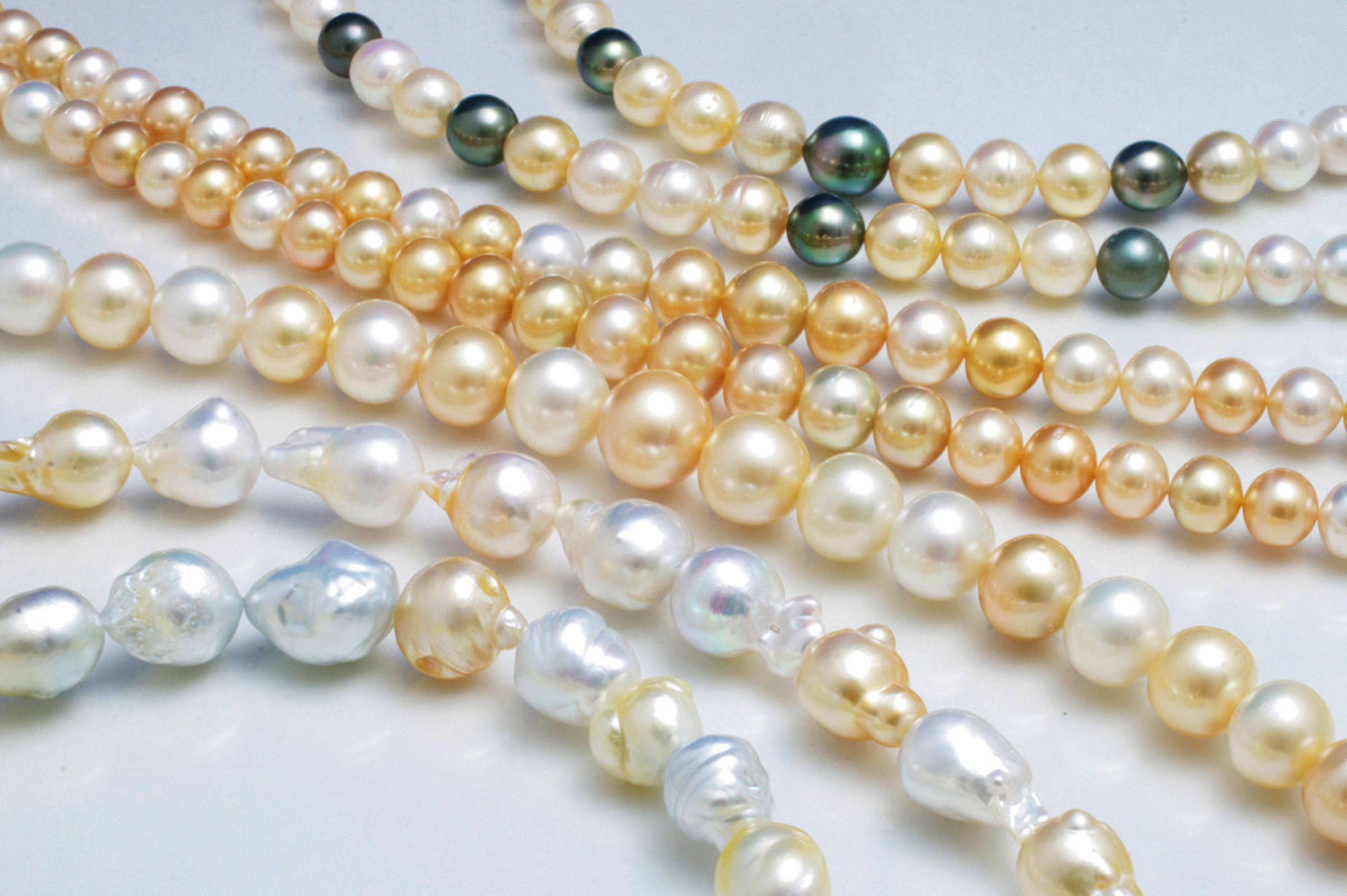 South Sea Multi-color/Baroque Pearl Strands by Eiko Pearl