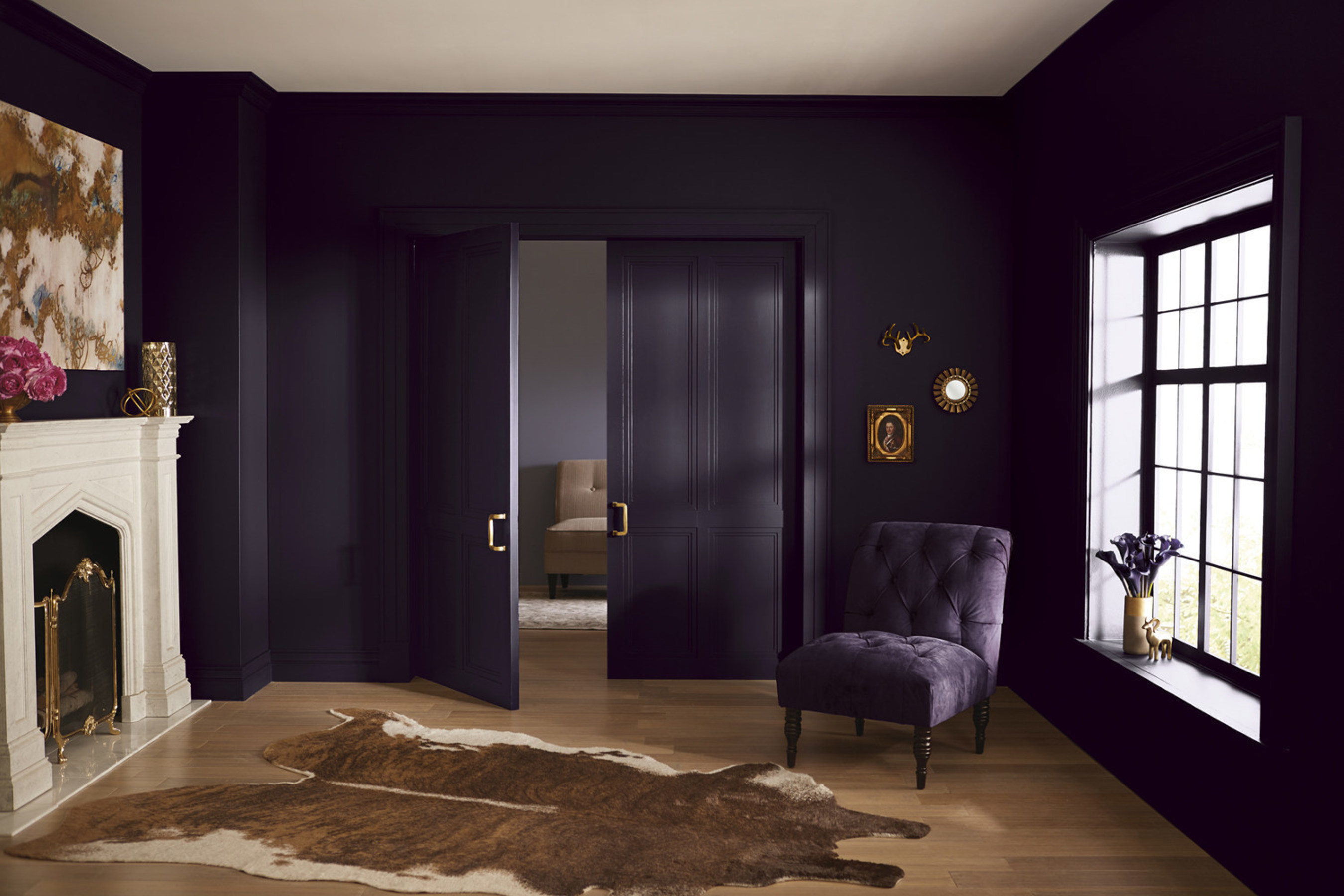 Lowe's: 4010-2 Twilight Purple/ Ace: VR089A Black Currant/ Independent Retailers: V125-6 Black Currant/ This deep violet black has a powerful influence, symbolizing the mainstreaming of meditation and mindfulness as a way to get in touch with our inner senses. "The violet undertone in this midnight black gives it a distinct personality - dark, decorative and a bit moody," said Kim.