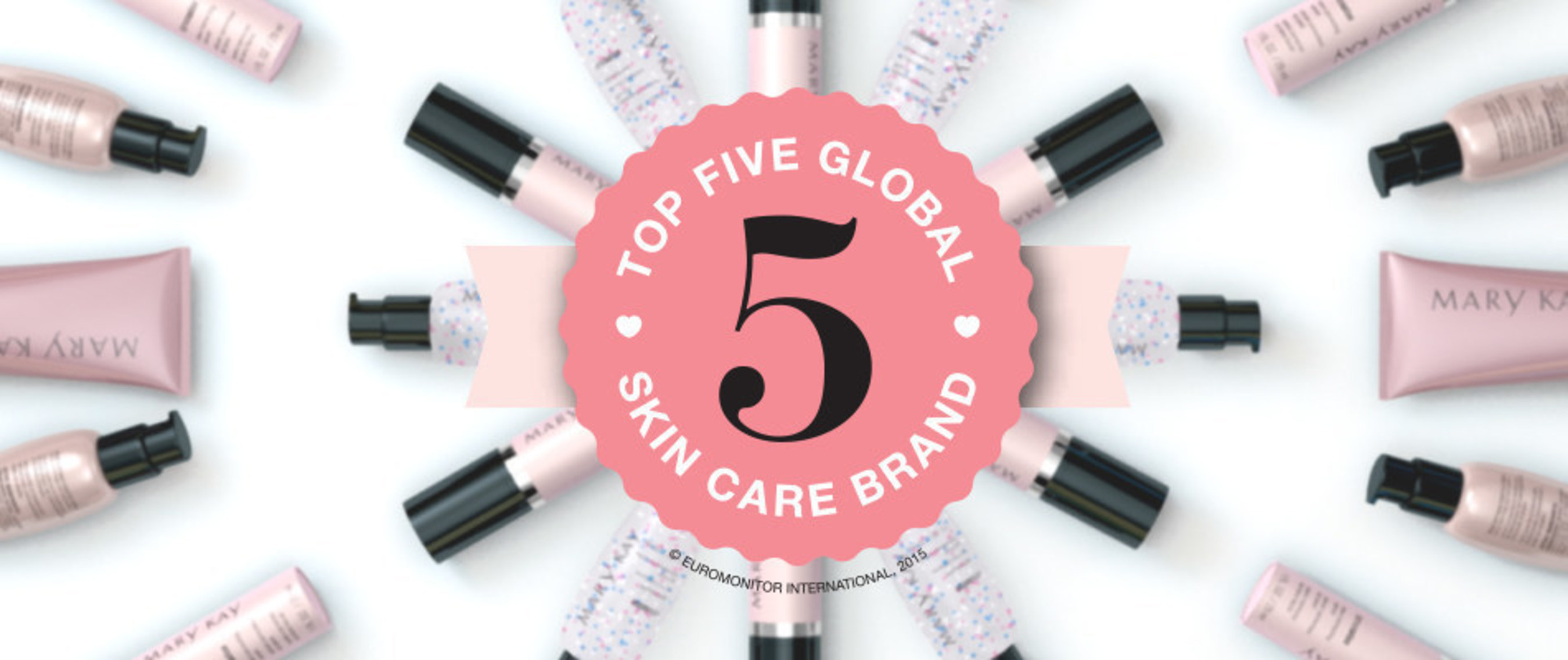 Mary Kay is now a Top 5 Global Skin Care Brand. The rankings, released by Euromonitor International, recognize the global beauty company's innovative and high-performing skin care products. Today, more than 300 Mary Kay(R) products are sold in 35 countries addressing the skin care needs of every woman and skin type.