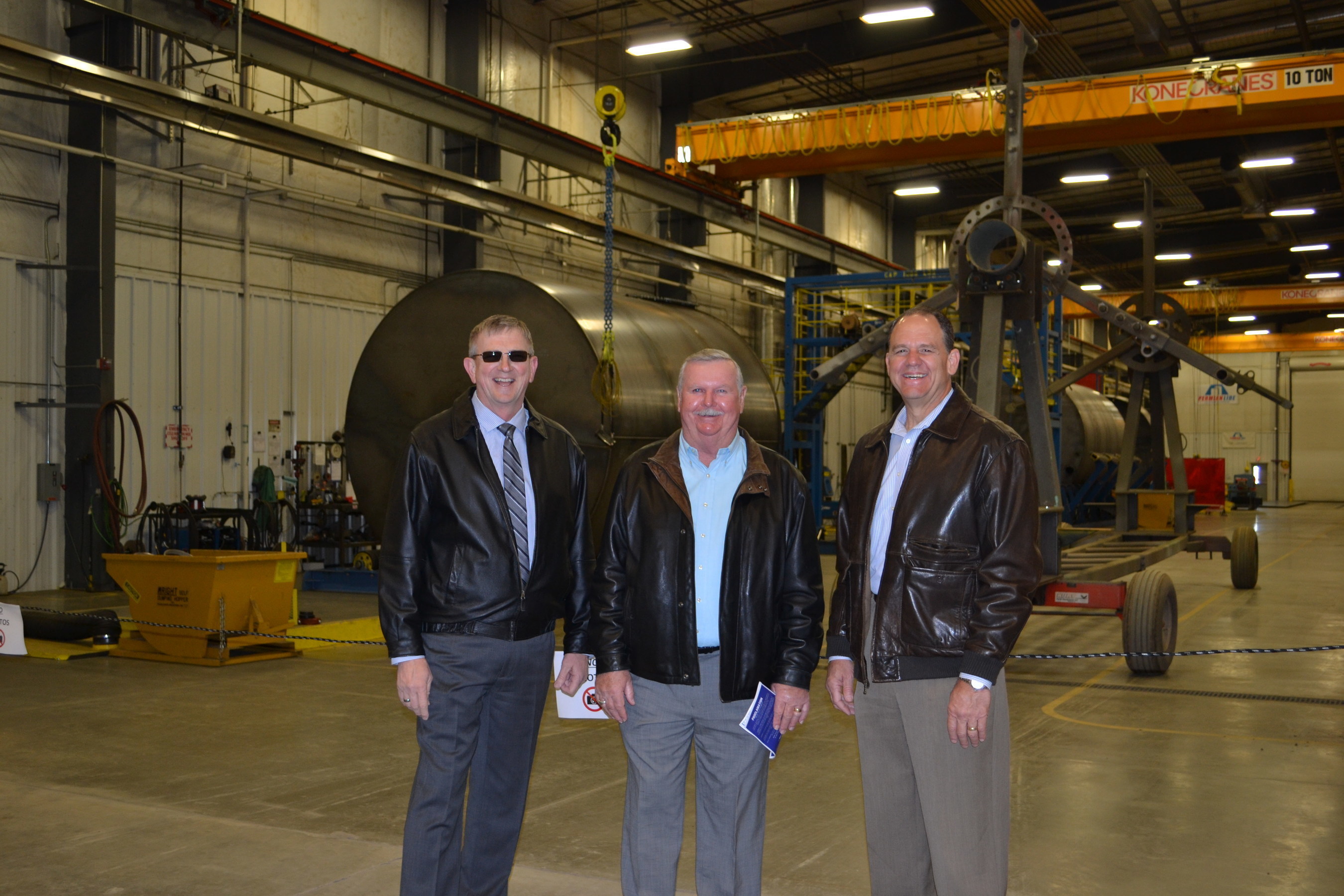 CEO Howard Seely, L. Meider, and D. Edling at Belle Fourche Industrial Rail Park Opening October 6, 2016