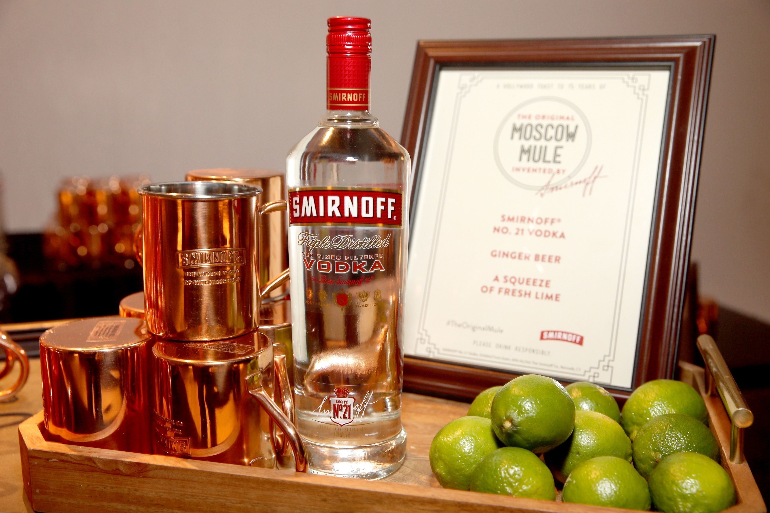 SMIRNOFF vodka, the brand that invented the Moscow Mule in 1941, celebrates the classic cocktail's 75th anniversary at an event in Los Angeles, CA on October 19, 2016 (photo by Jesse Grant)