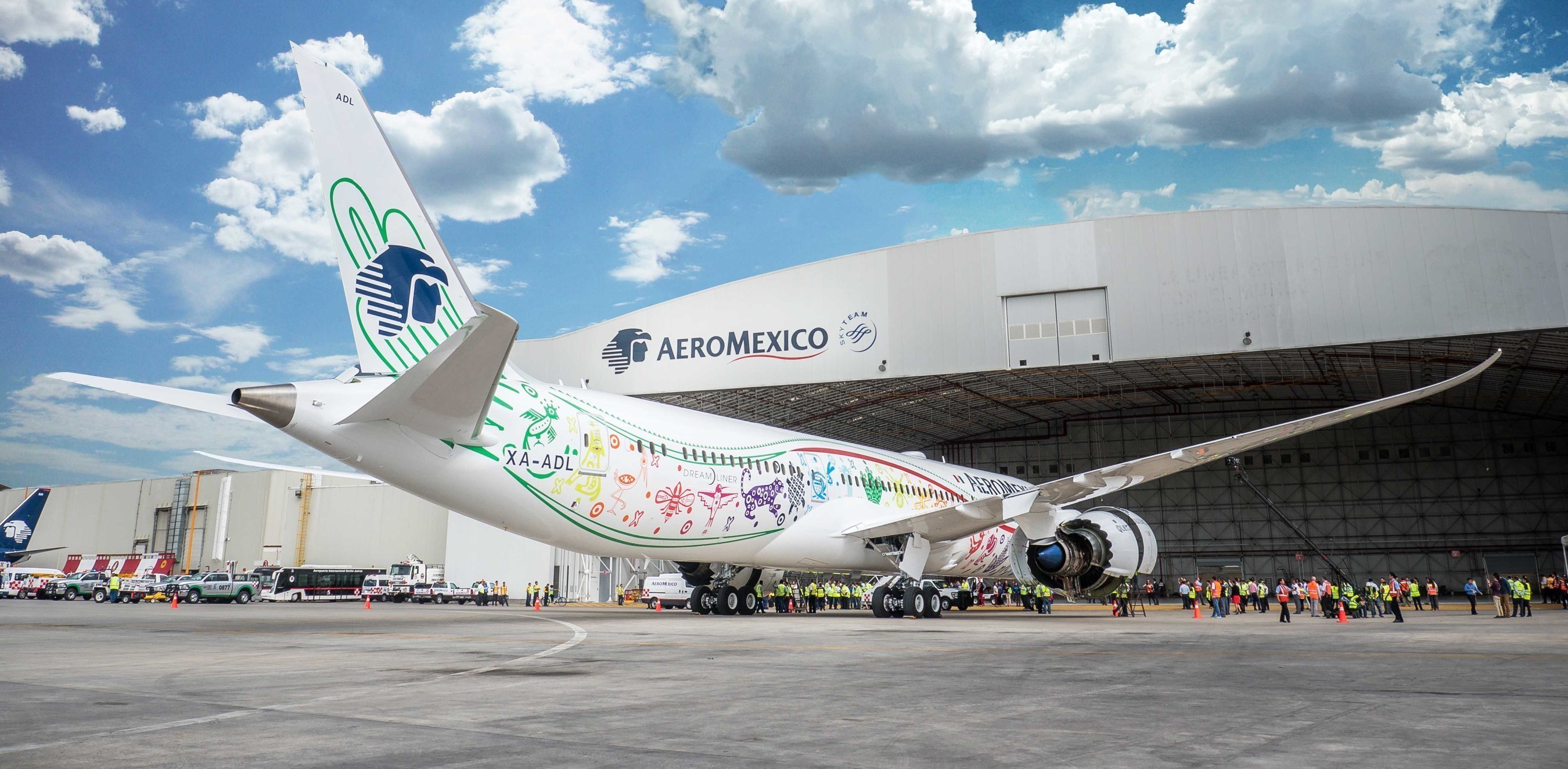Nuevas imagenes del Boeing 787-9 "Quetzalcoatl" de Aeromexico