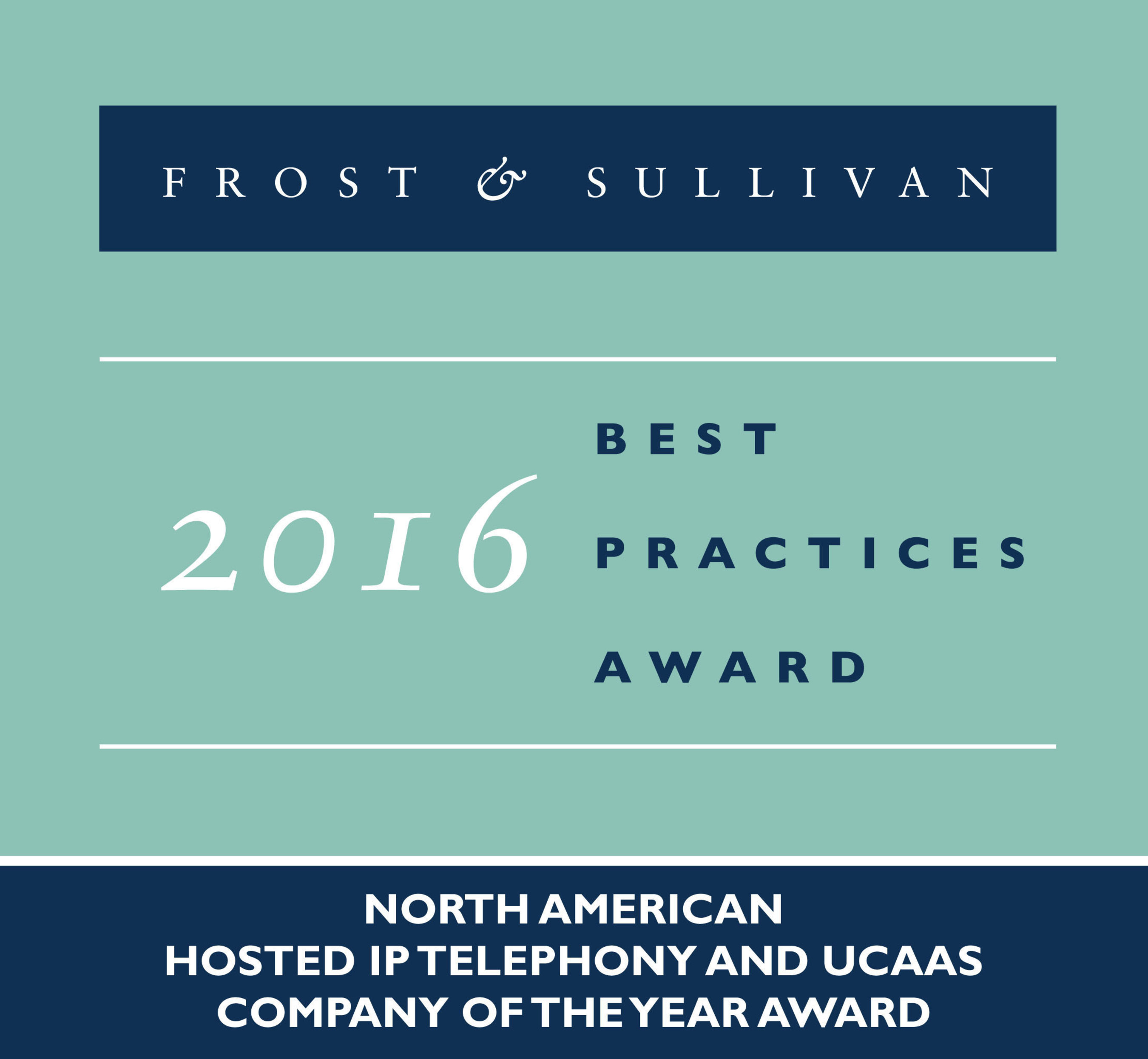 RingCentral is recognized with Frost & Sullivan's 2016 North American Company of the Year Award.