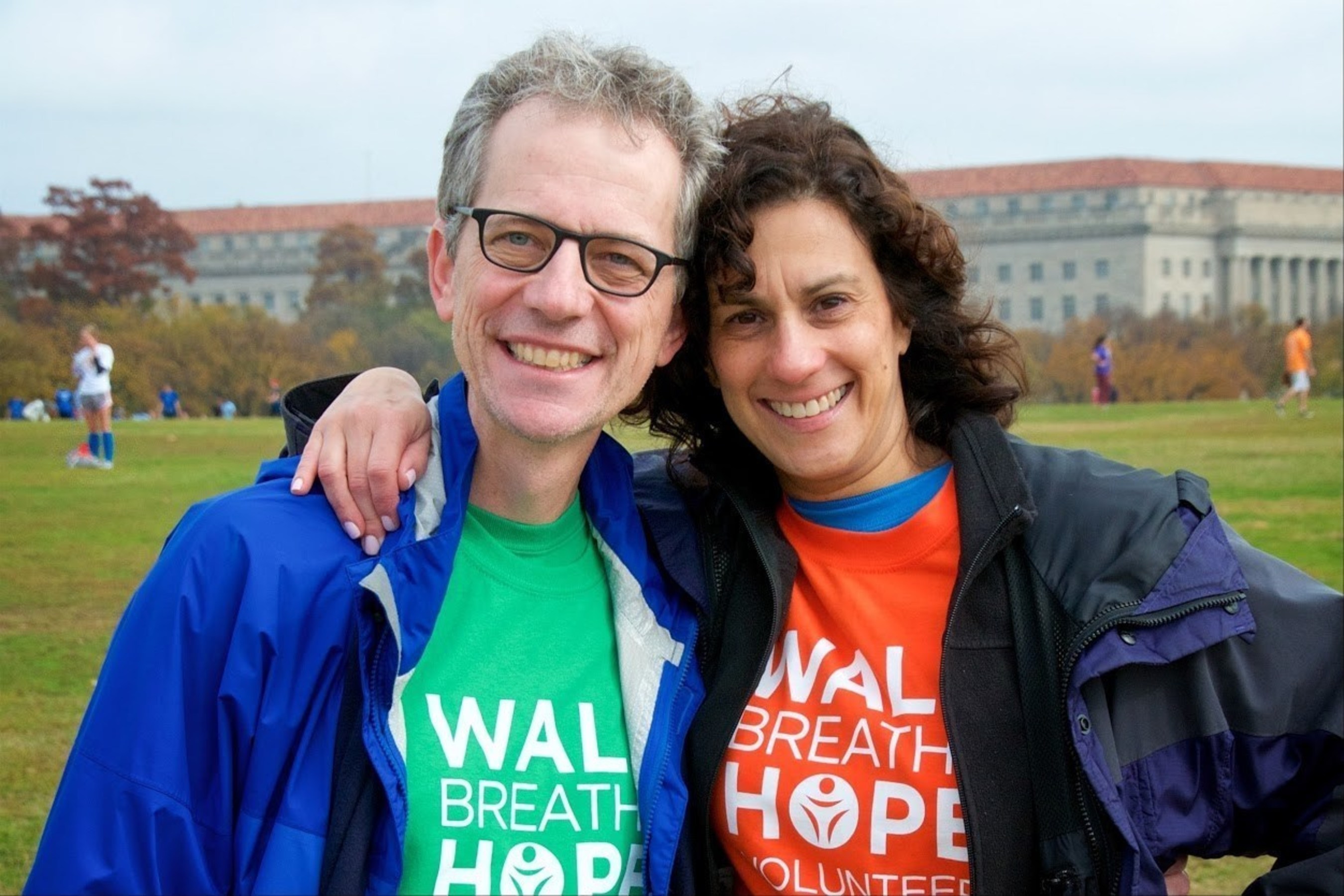 Jerry Sorkin and wife Lisa at Breathe Deep DC lung cancer walk. Jerry, LUNGevity's Vice Chairman of the Board, died on October 26, 2016.