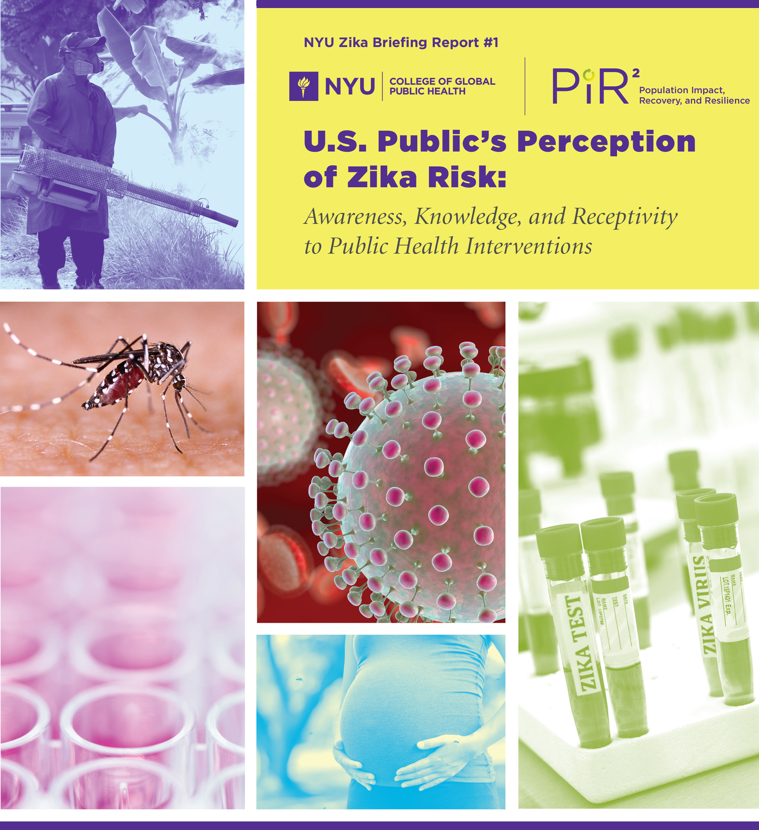 The study, "U.S. Public's Perception of Zika Risk: Awareness, Knowledge, and Receptivity to Public Health Interventions," by the Program for Population Impact, Recovery and Resilience (PiR2) at NYU CGPH, notes that even though a large majority of the public is aware of the Zika virus, people are split on their support for various public health interventions to prevent or address Zika infections.