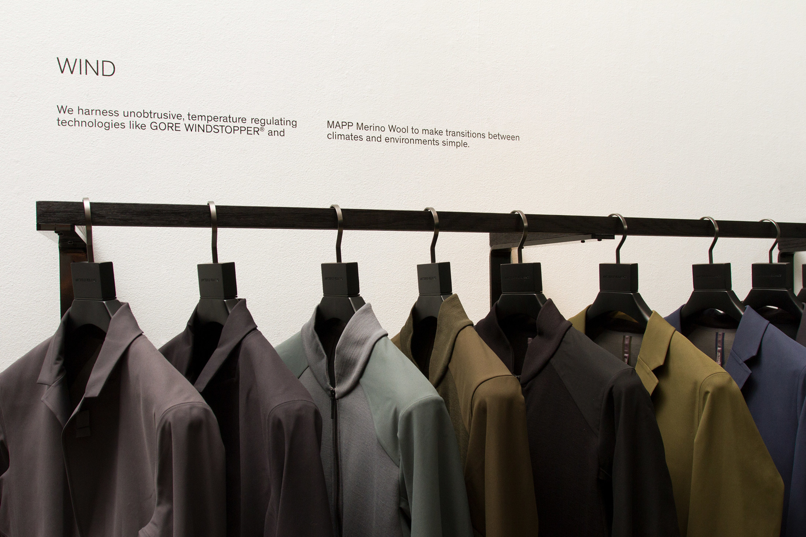 Interior of the Arc'teryx Veilance concept store at 81 Greene Street; designed by Snarkitecture
