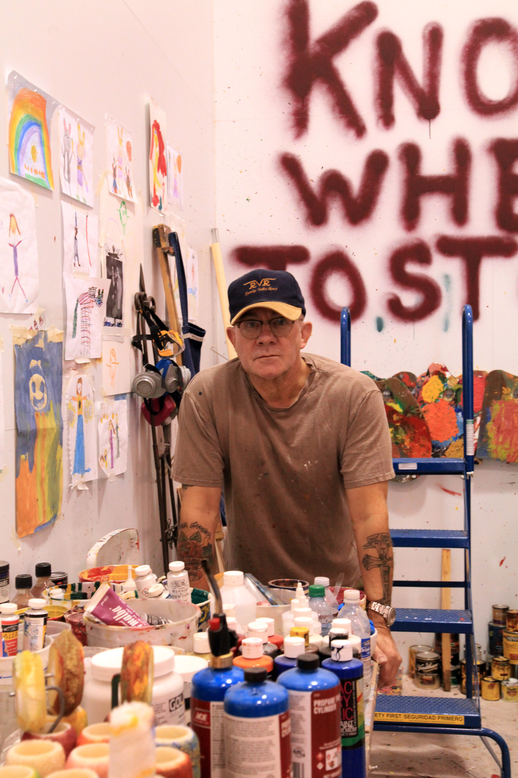 Bernie Taupin in his art studio