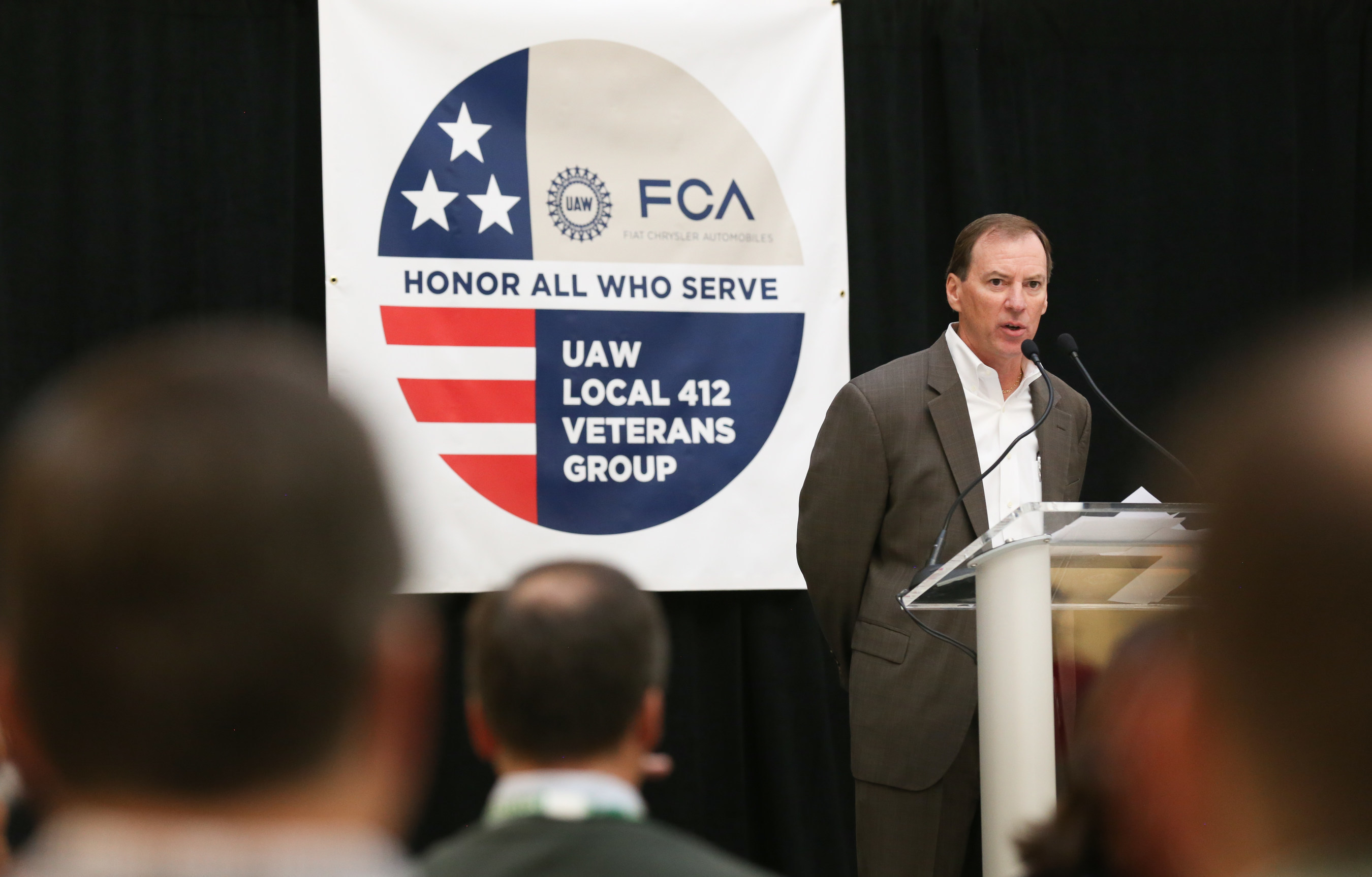 Glenn Shagena, Head of FCA US Employee Relations marked the Veteran's Day observance.