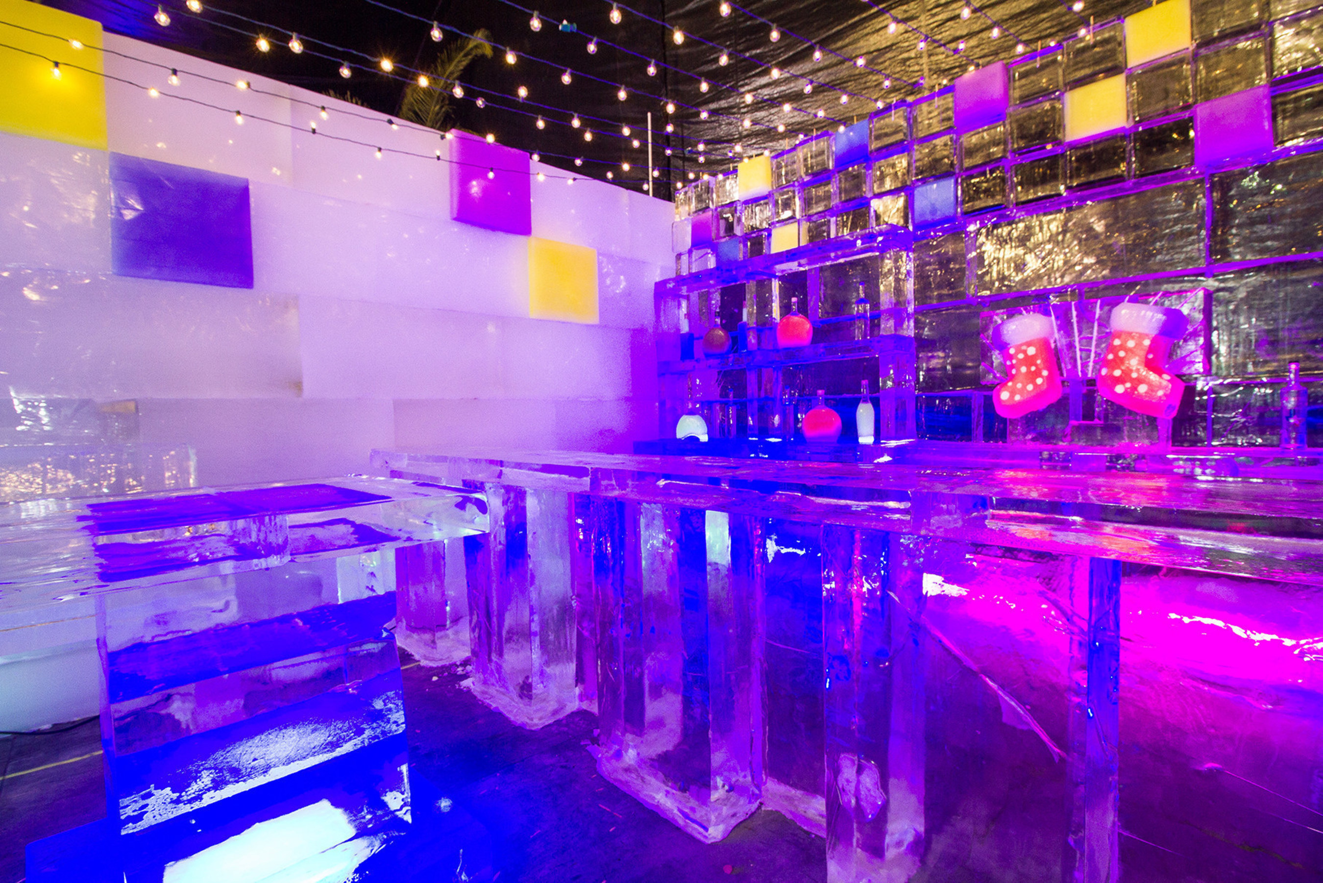 Shivers Ice Bar is one of the new features guests will experience at ICE LAND: Ice Sculptures when it opens Saturday, November 12 at Moody Gardens in Galveston, TX
