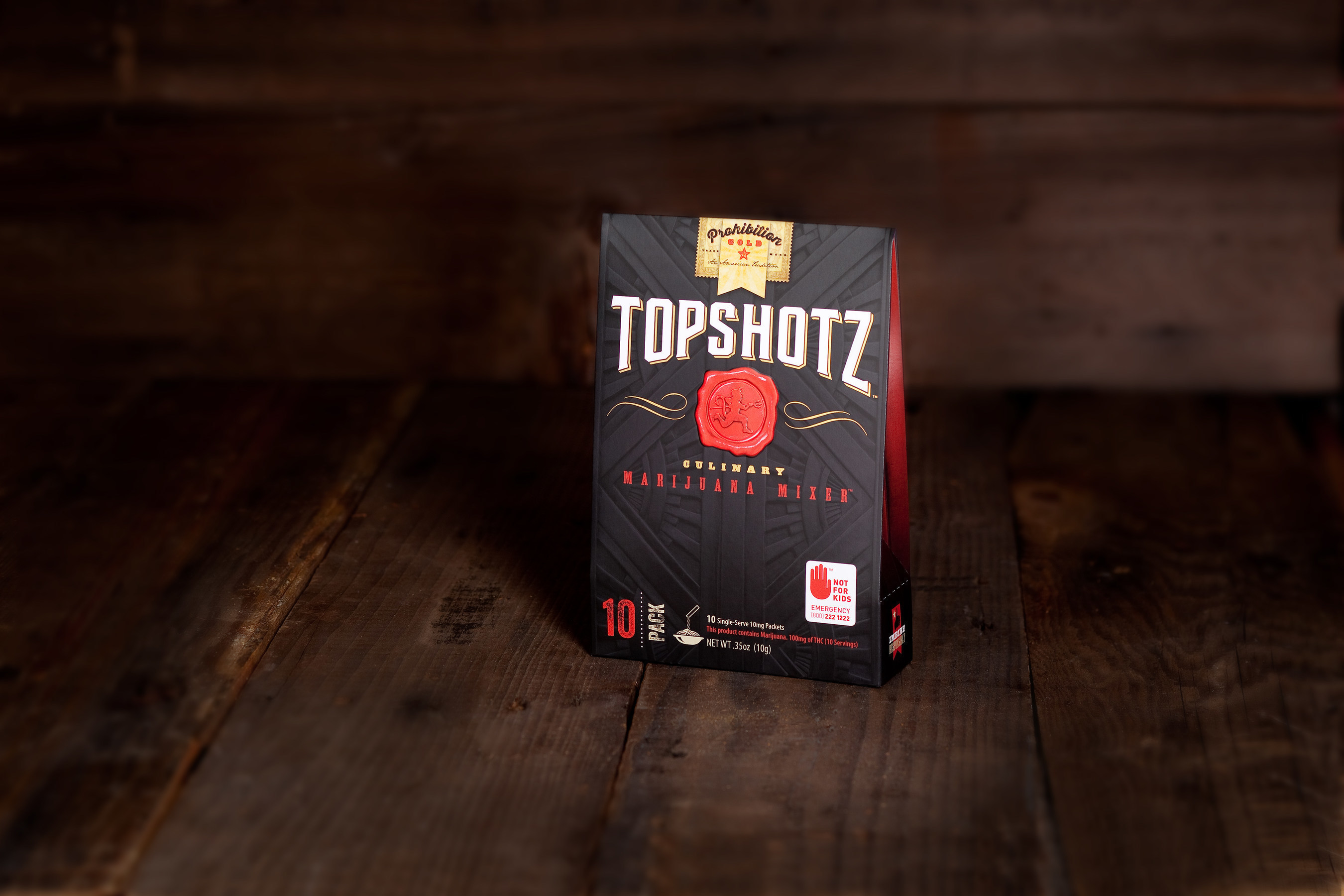 Prohibition Gold's Topshotz 10-pack box.