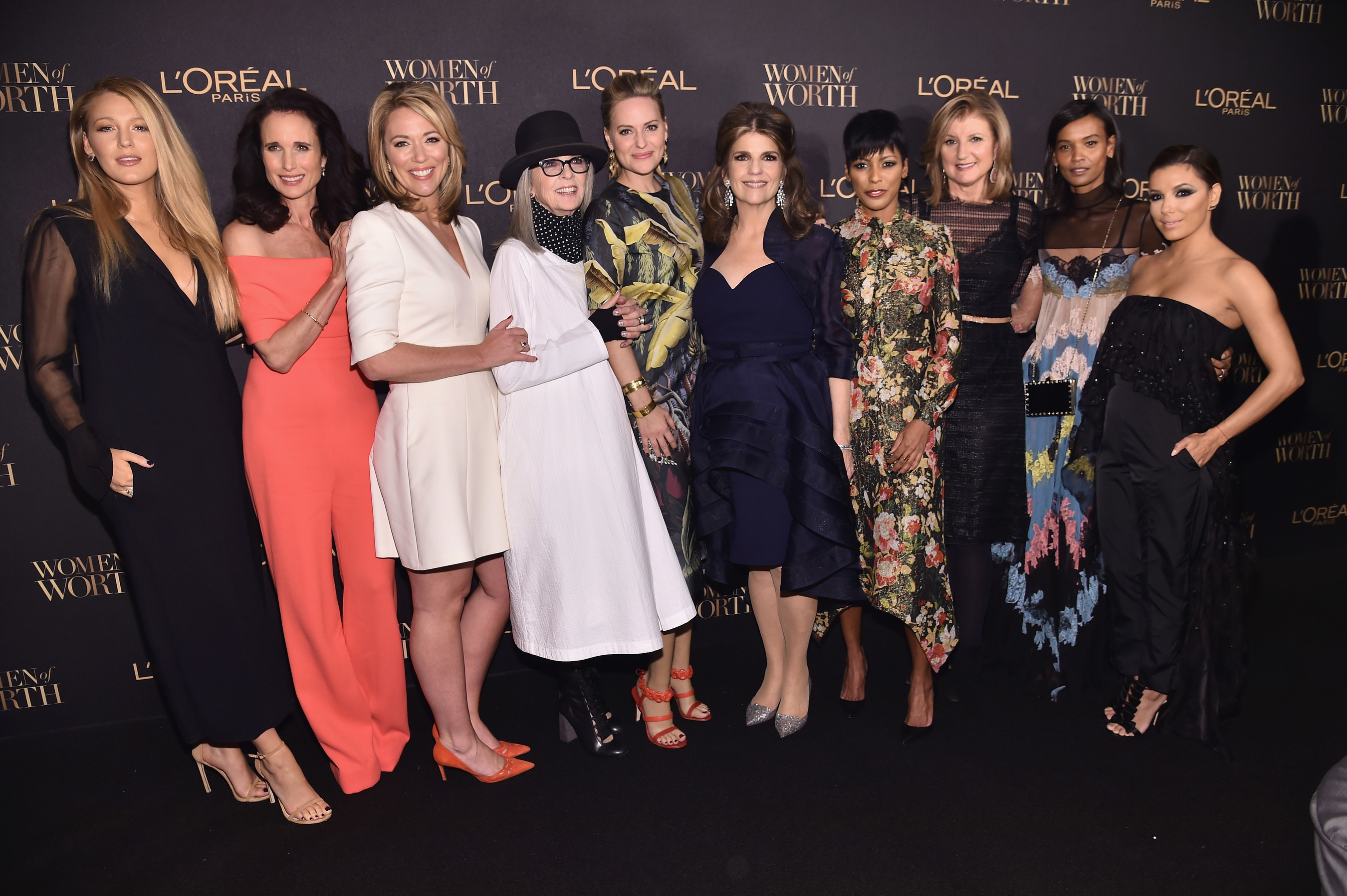 Karen T. Fondu and the 2016 L'Oreal Paris Women of Worth Honoree Presenters