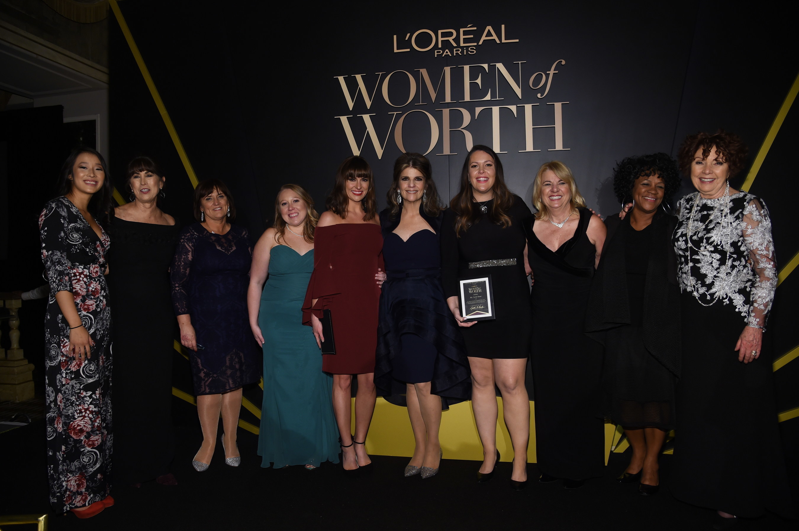 Karen T. Fondu and the 2016 L'Oreal Paris Women of Worth Honorees