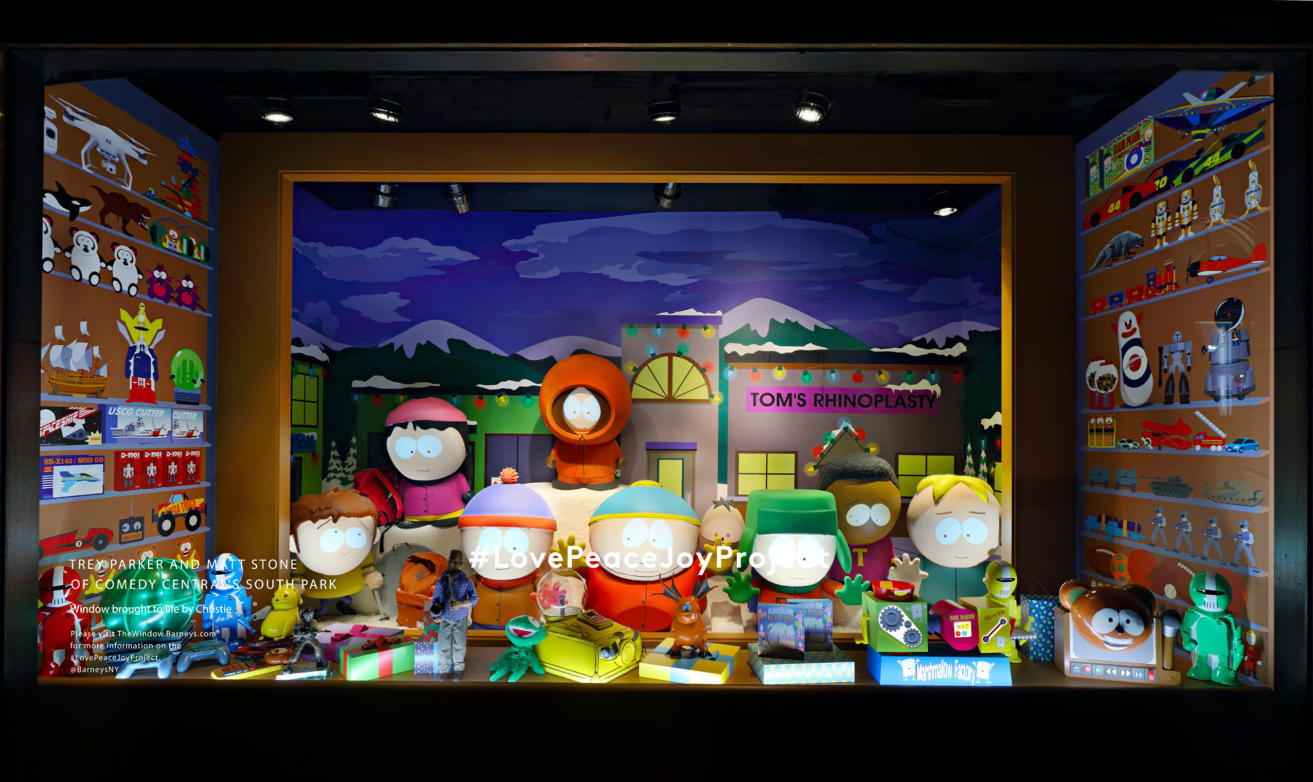 Barneys New York Madison Avenue Holiday Window - Trey Parker and Matt Stone of Comedy Central's South Park