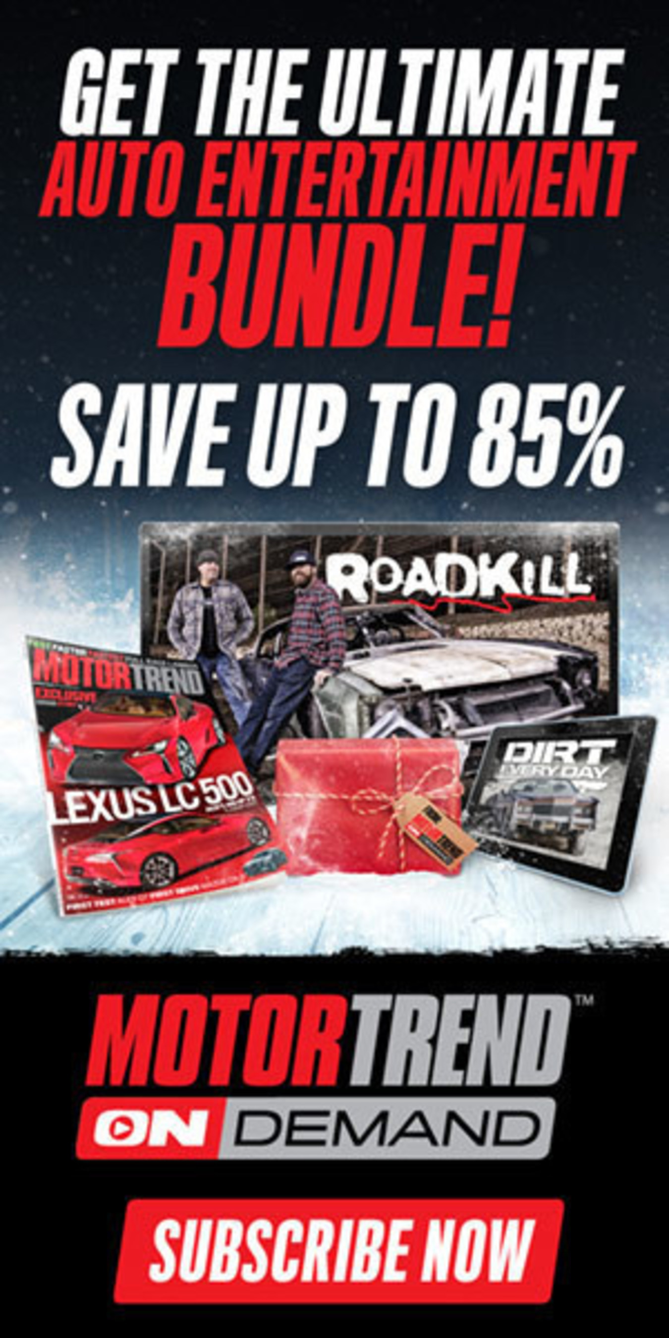 Save up to 85% with the ultimate Motor Trend OnDemand auto entertainment bundle