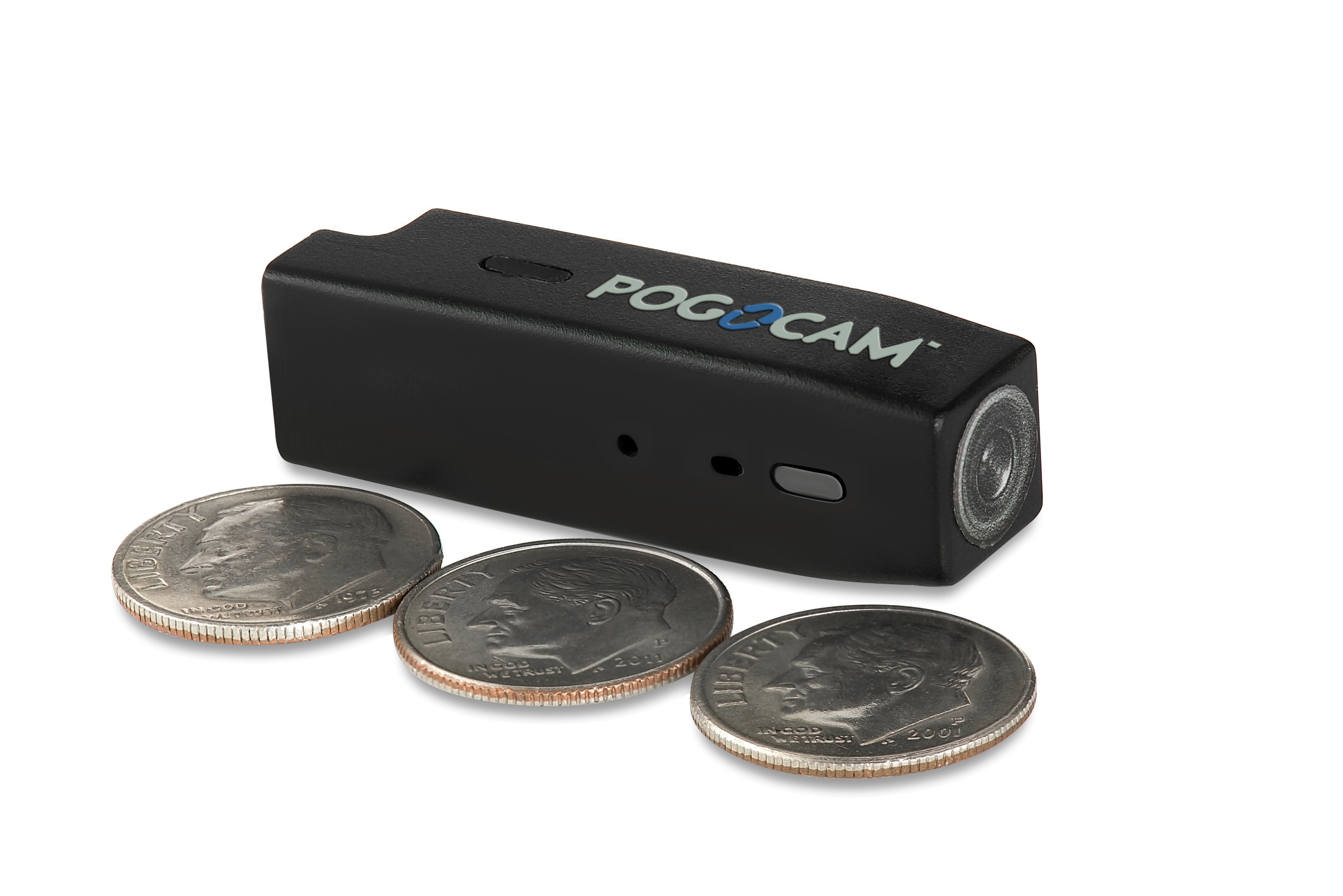 PogoCam(TM) weighs less than two dimes and measures only 10.9 x 12.5 x 42.8 millimeters