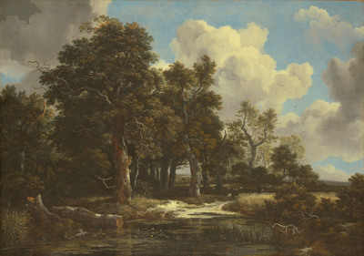Jacob van Ruisdael, "Edge of a Forest with a Grainfield," c. 1656, Oil on canvas, 41 x 57 1/2 in. (103.8 x 146.2 cm), Kimbell Art Museum, Fort Worth