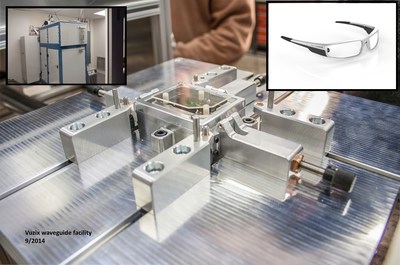 Prototype of Vuzix' See-Through Waveguide Smart Glasses and Cleanroom Production Facilities.