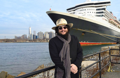 Don Was, president, Blue Note Records, in front of Cunard's flagship Queen Mary 2; Brooklyn, New York. Photo credit: Kevin Mazur for Cunard Line.