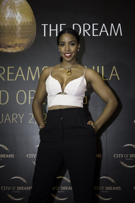Kelly Rowland, the Grammy-award winning singer, who was formerly part of one of the most successful female groups of all time, Destiny’s Child, on the red carpet for the grand launch ceremony of City of Dreams Manila on Monday.