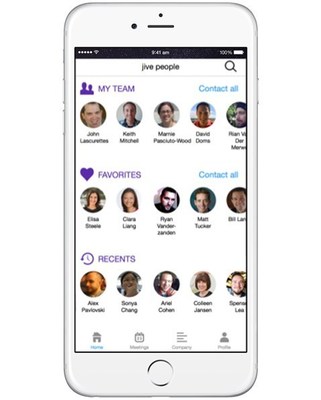 Jive People provides a modern corporate directory in employees' pockets.