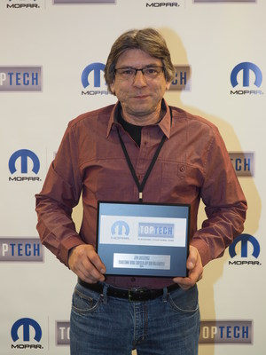 John Anasiewicz, a technician at Transitowne Dodge Chrysler Jeep(R) Ram of Williamsville, located in Williamsville, New York, recently earned prestigious Mopar 