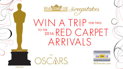 See an Oscar(R) Best Picture-nominated film at participating Regal Theatres through February 22 to win a trip to the 2016 Red Carpet Arrivals. Source: Regal Entertainment Group