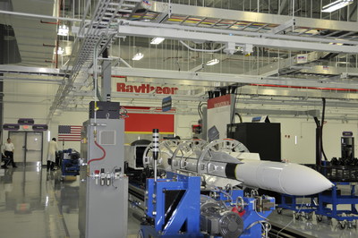 A Raytheon built SM-6 missile assembled at the state-of-the-art factory in Huntsville, Ala.