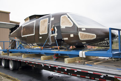 The second prototype of the S-97 RAIDER(TM) arrives at Sikorsky's Development Flight Center in West Palm Beach, Florida