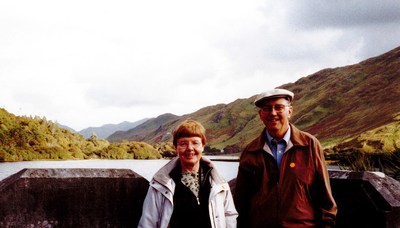 Wilma & Daniel Kehoe at Kylemore Lake in Ireland on their first CIE Tour in 2001.
