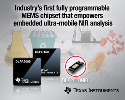Texas Instruments announces the industry's first fully programmable MEMS chipset to empower embedded ultramobile near-infrared analysis.