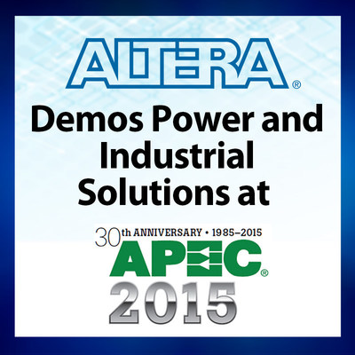 Altera booth #123. Solutions for integrated digital DC-DC power conversion, envelope tracking voltage modulation, and multi-axis motor control.