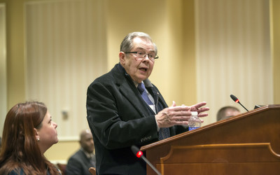 Jack Fitzgerald testifying in Annapolis, MD with Laura Christian, the mother of a child who died as a result of a safety flaw in a vehicle that was later recalled.