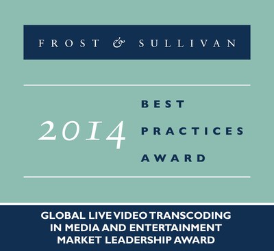 Frost & Sullivan recognizes Envivio with the 2014 Global Live Video Transcoding in Media and Entertainment Market Leadership Award