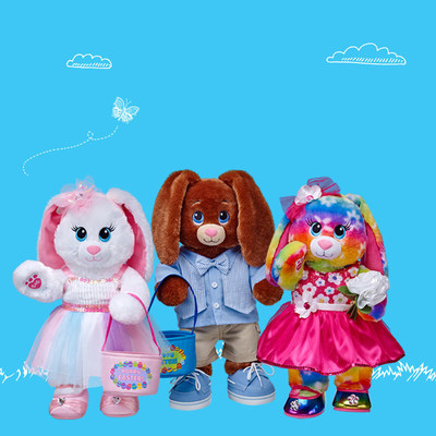 Build-A-Bear's 2015 Easter Collection features an assortment of customizable furry friends with unique personalization options, from sounds to accessories. Bright Blooms Bunny, Chocolate Bunny and Marshmallow Bunny are available fully accessorized or can be customized by gift givers.