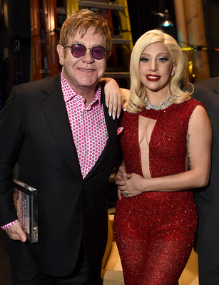Mellody Hobson & George Lucas and Sir Elton John & David Furnish Honored at Backstage at the Geffen Playhouse annual fundraiser. Lady Gaga opened the show with surprise performance.