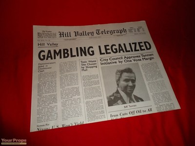Gambling Legalized - Hill Valley Telegraph (photo credit: YourProps.com)